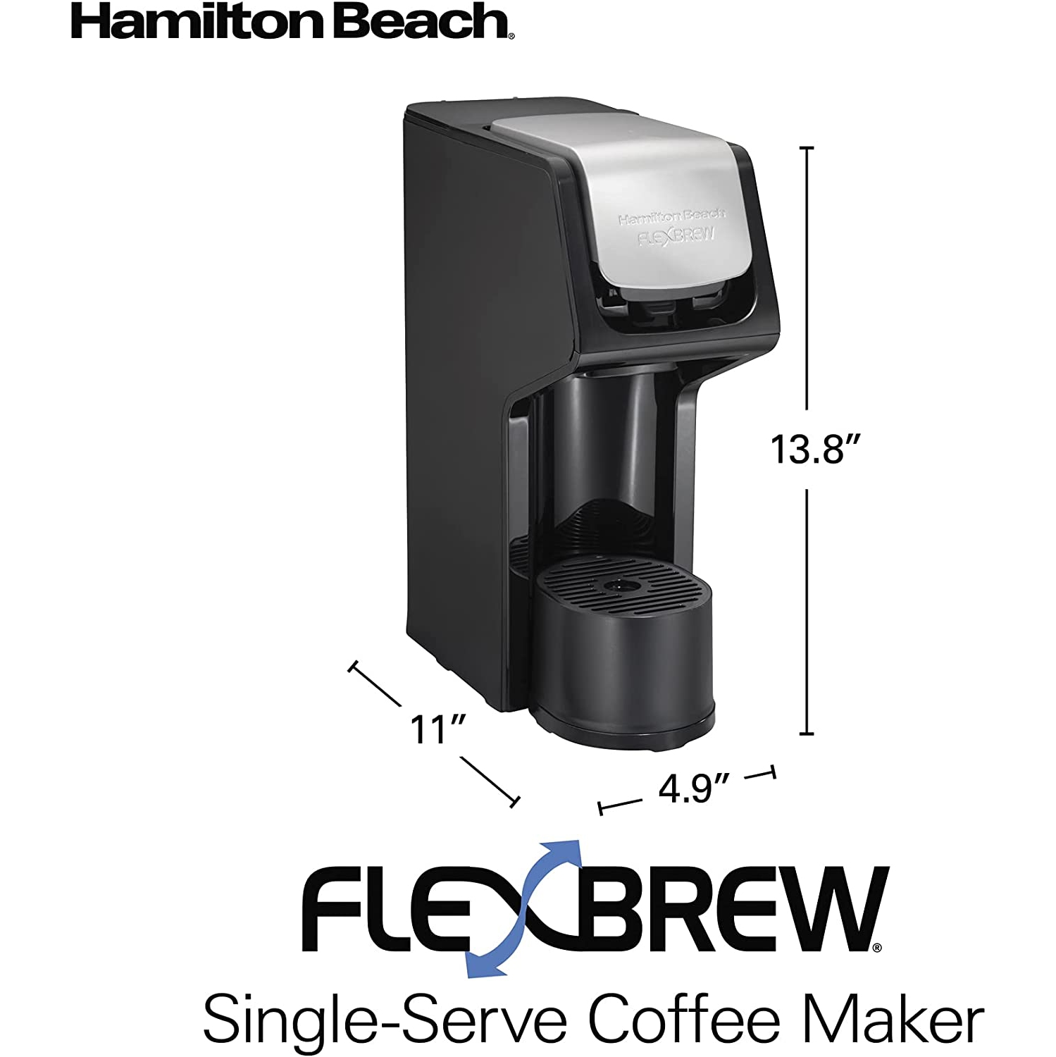 Remis à neuf – cafetière hybride FlexBrew 49900C pour une tasse de Hamilton Beach