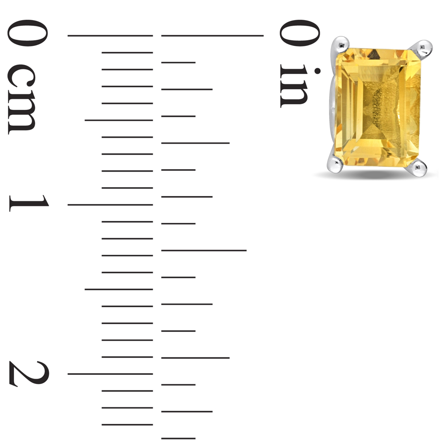 AMOUR Boucles d'oreilles en citrine octogonale en argent sterling