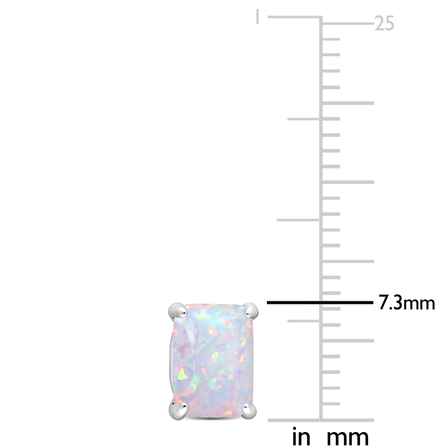 AMOUR Boucles d'oreilles en argent sterling avec opale créée de et taille émeraude