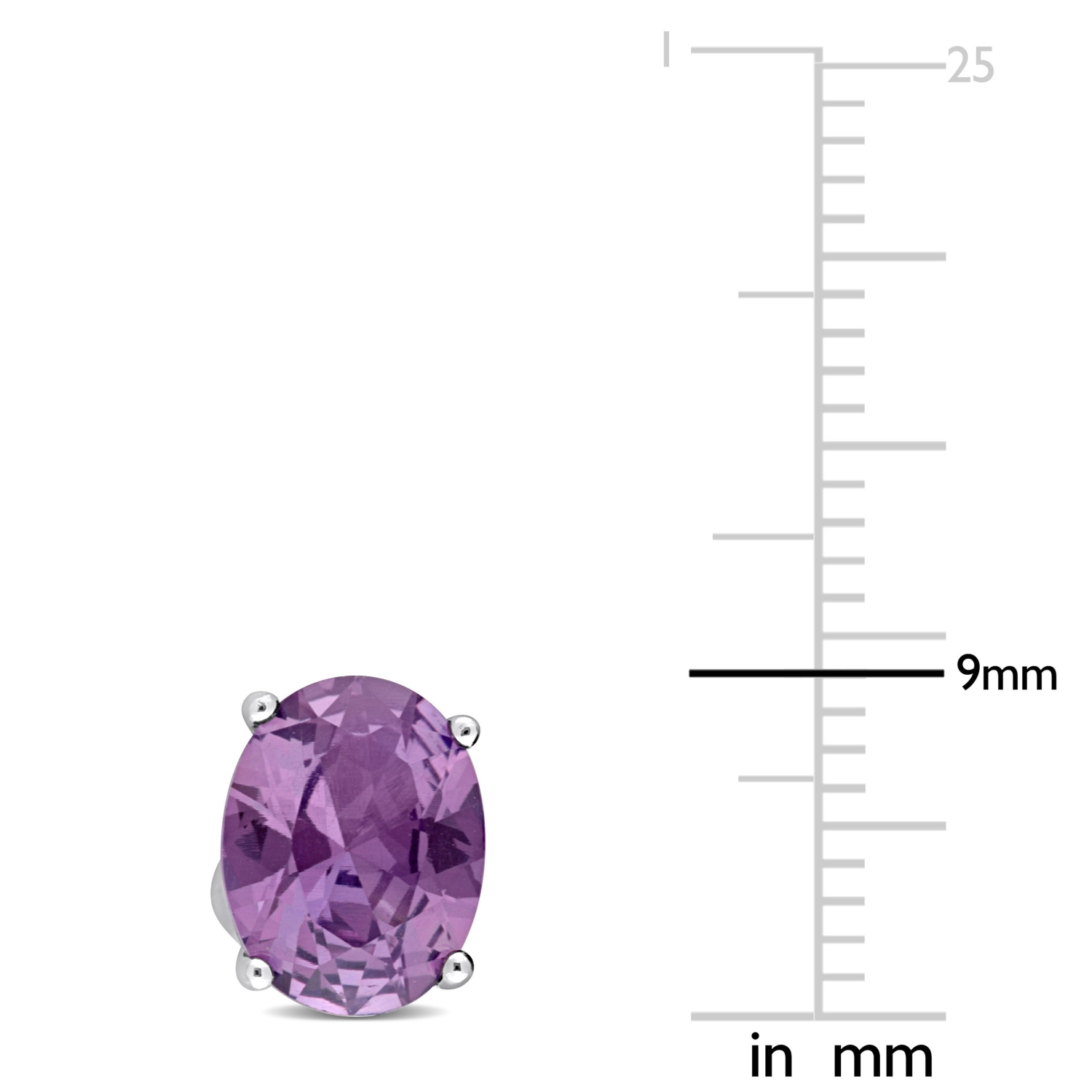 AMOUR Boucles d'oreilles en alexandrite ovale simulée de en argent sterling