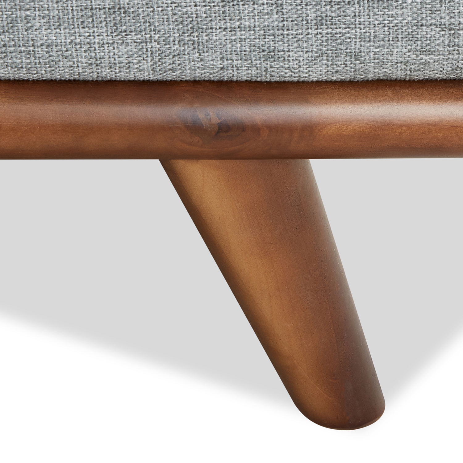 Valencia – sofa moderne en tissu à un siège avec base en bois Artisan, gris