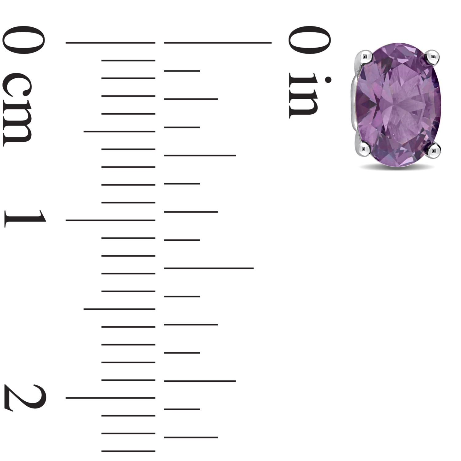 AMOUR Boucles d'oreilles en alexandrite simulée ovale de avec motif de cœur en argent sterling