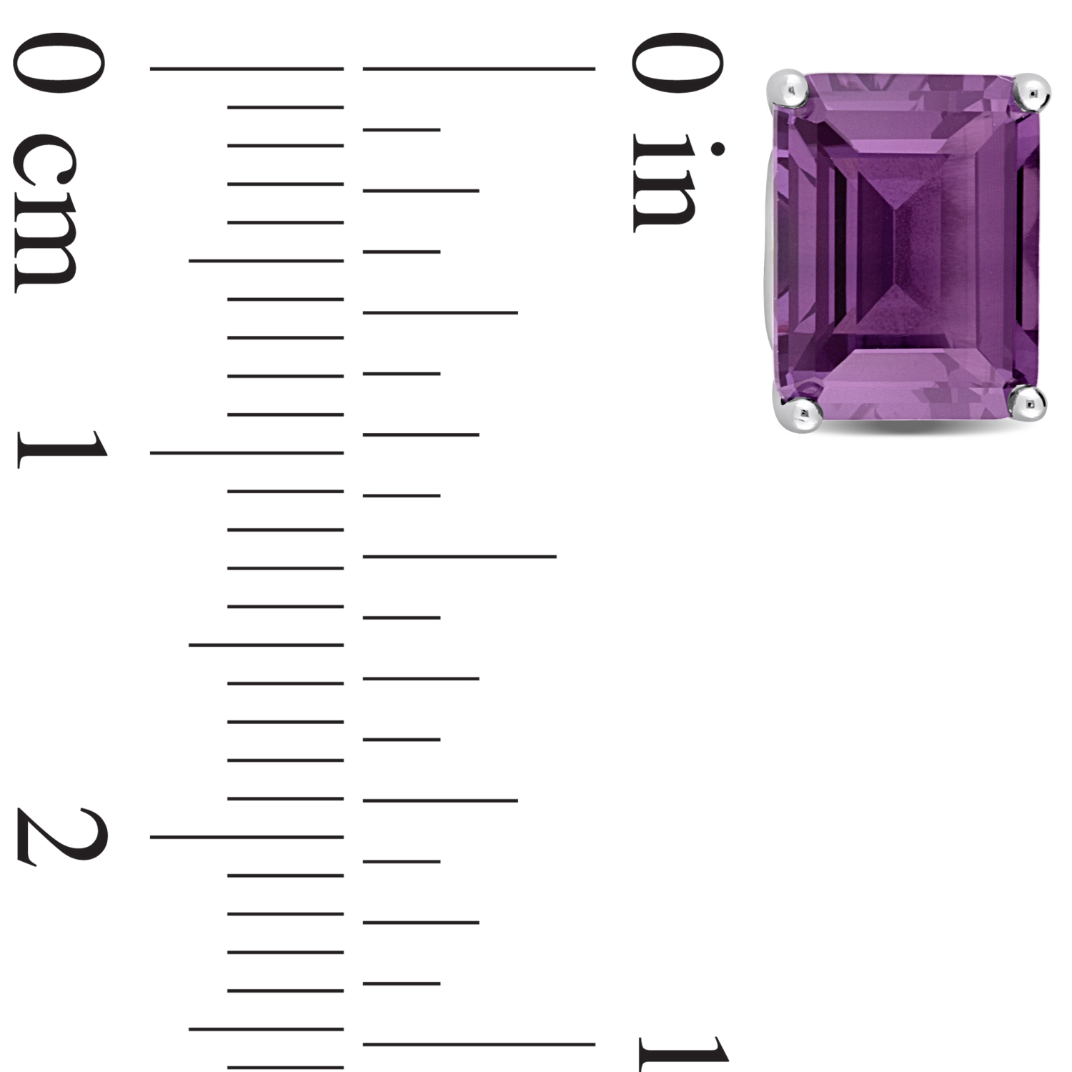 AMOUR Boucles d'oreilles en alexandrite simulée octogonale en argent sterling