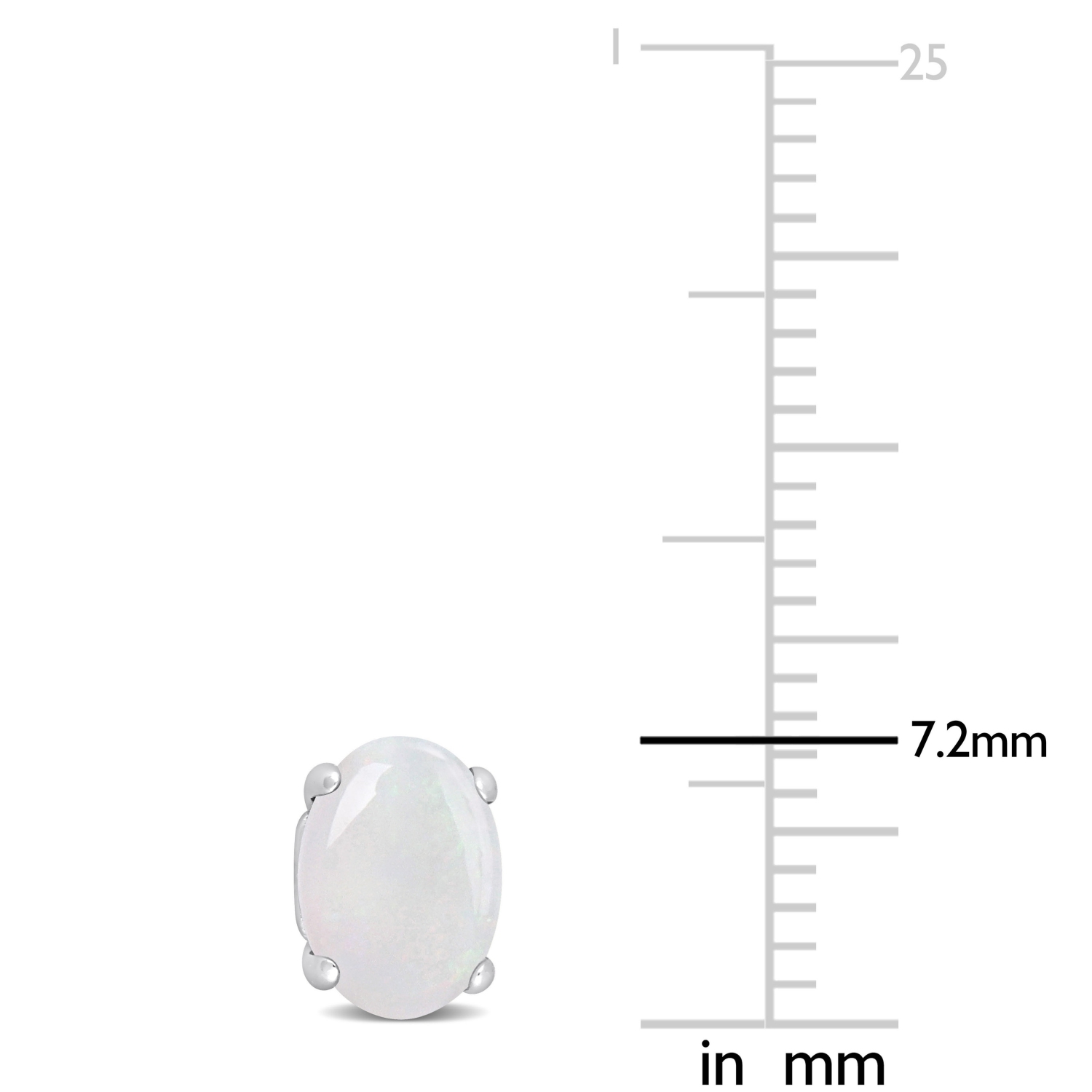 AMOUR Boucles d'oreilles Opale Fashion Post en argent