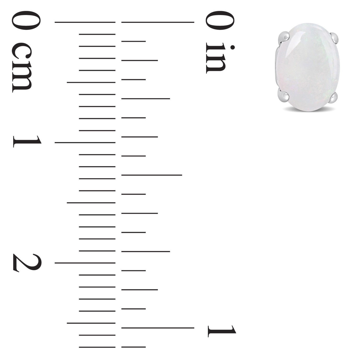 AMOUR Boucles d'oreilles Opale Fashion Post en argent