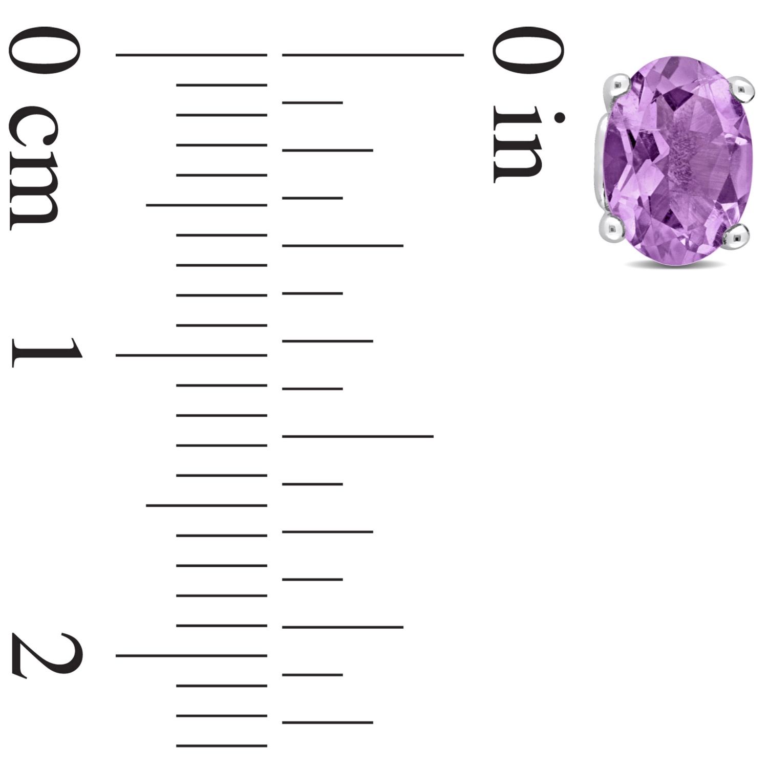 AMOUR Boucles d'oreilles en argent sterling avec améthyste ovale