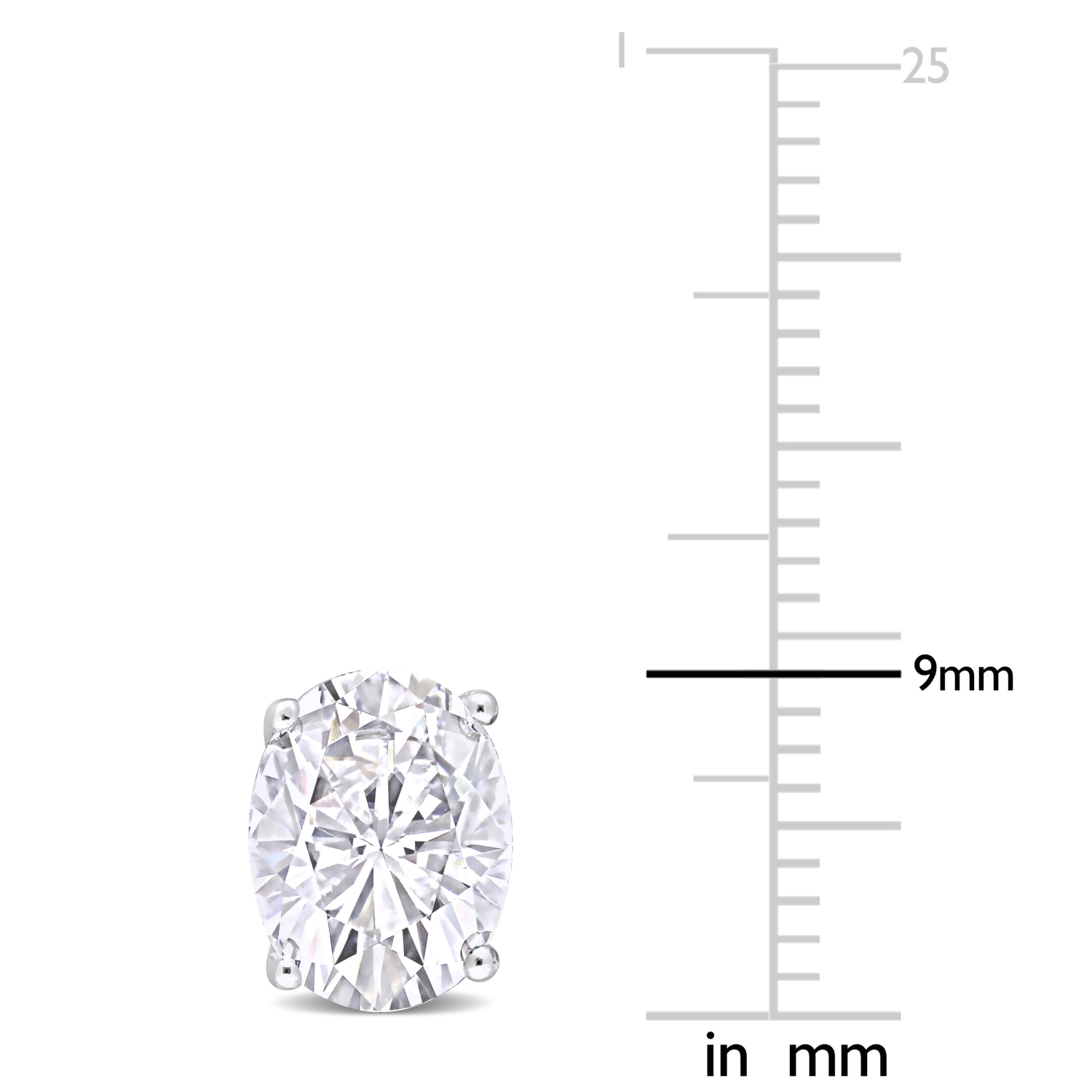 AMOUR Boucles d'oreilles en argent sterling avec topaze blanche ovale de et motif de coeur