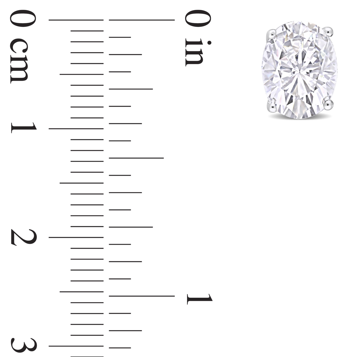 AMOUR Boucles d'oreilles en argent sterling avec topaze blanche ovale de et motif de coeur