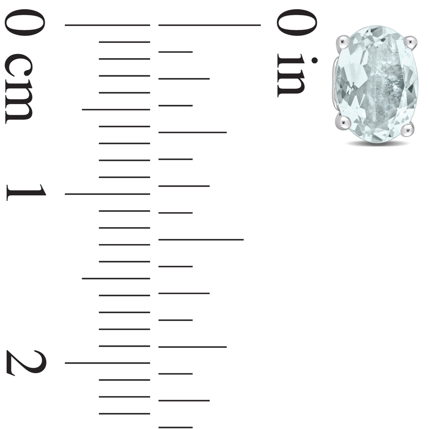 AMOUR Boucles d'oreilles aigue-marine ovale en argent sterling