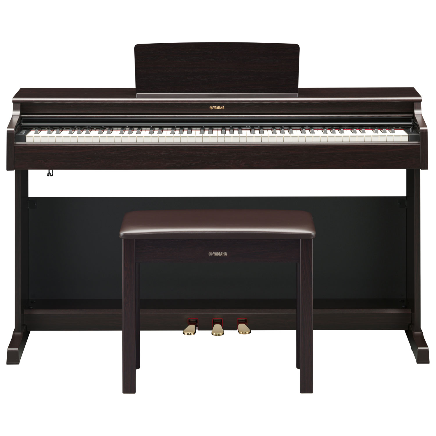 Yamaha YDP165 ARIUS Standard 88-Key Weighted Hammer Action Digital Piano w/ Stand, Bench & 3 Pedals - Rosewood
