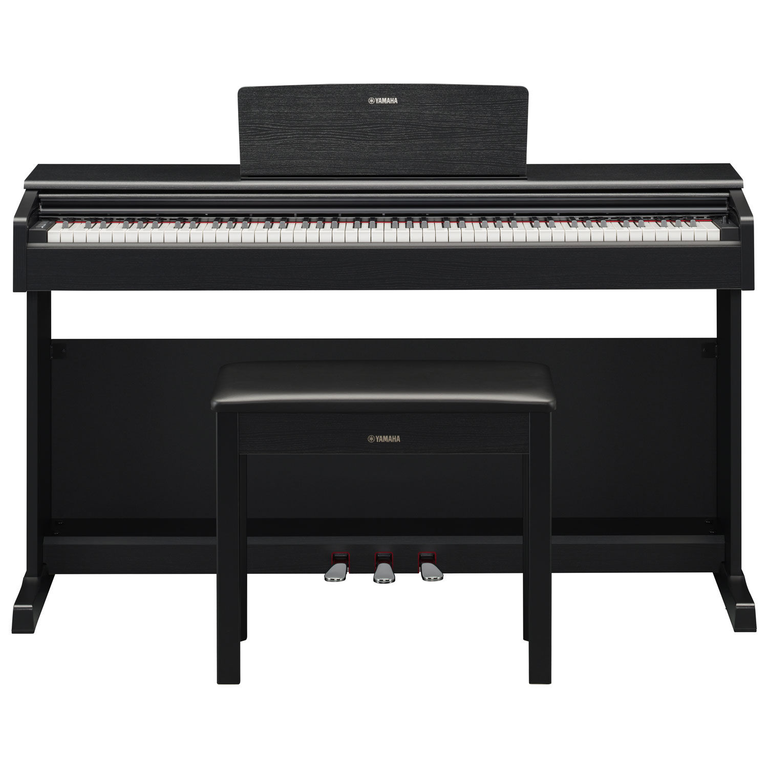 Yamaha YDP145 ARIUS Standard 88-Key Weighted Hammer Action Digital Piano w/ Stand, Bench & 3 Pedals - Black