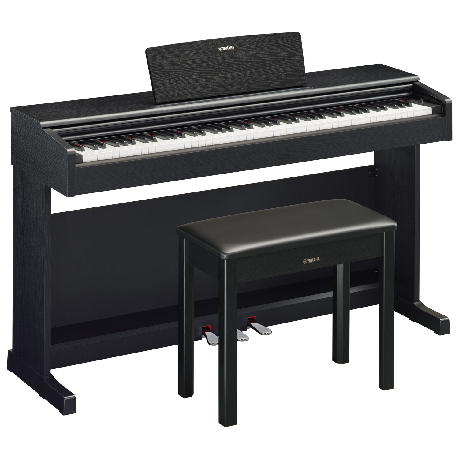 Yamaha YDP145 ARIUS Standard 88-Key Weighted Hammer Action Digital Piano w/ Stand, Bench & 3 Pedals - Black