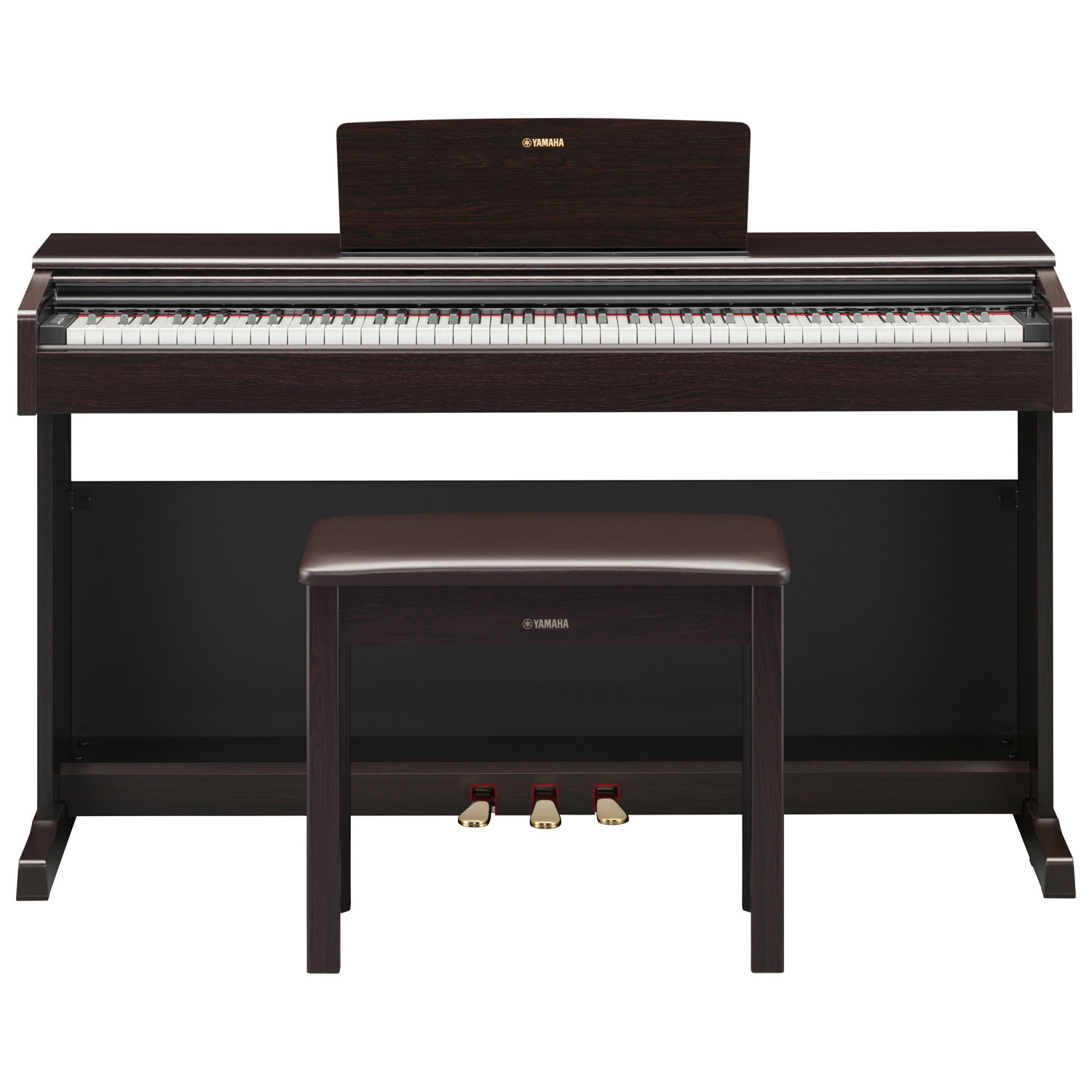 Yamaha YDP145 ARIUS Standard 88-Key Weighted Hammer Action Digital Piano w/ Stand, Bench & 3 Pedals - Rosewood