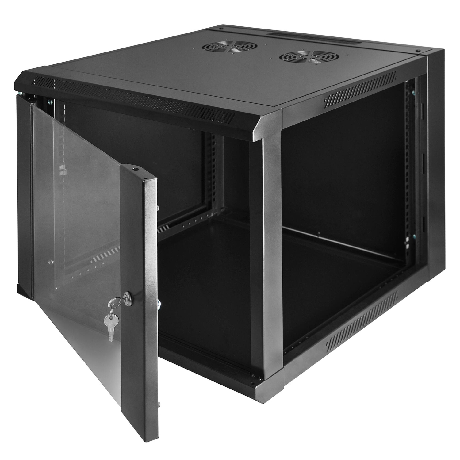 22U 19-Inch Professional Wall Mount Network Server Cabinet Rack with Glass Door ,up to 132lbs- PrimeCables