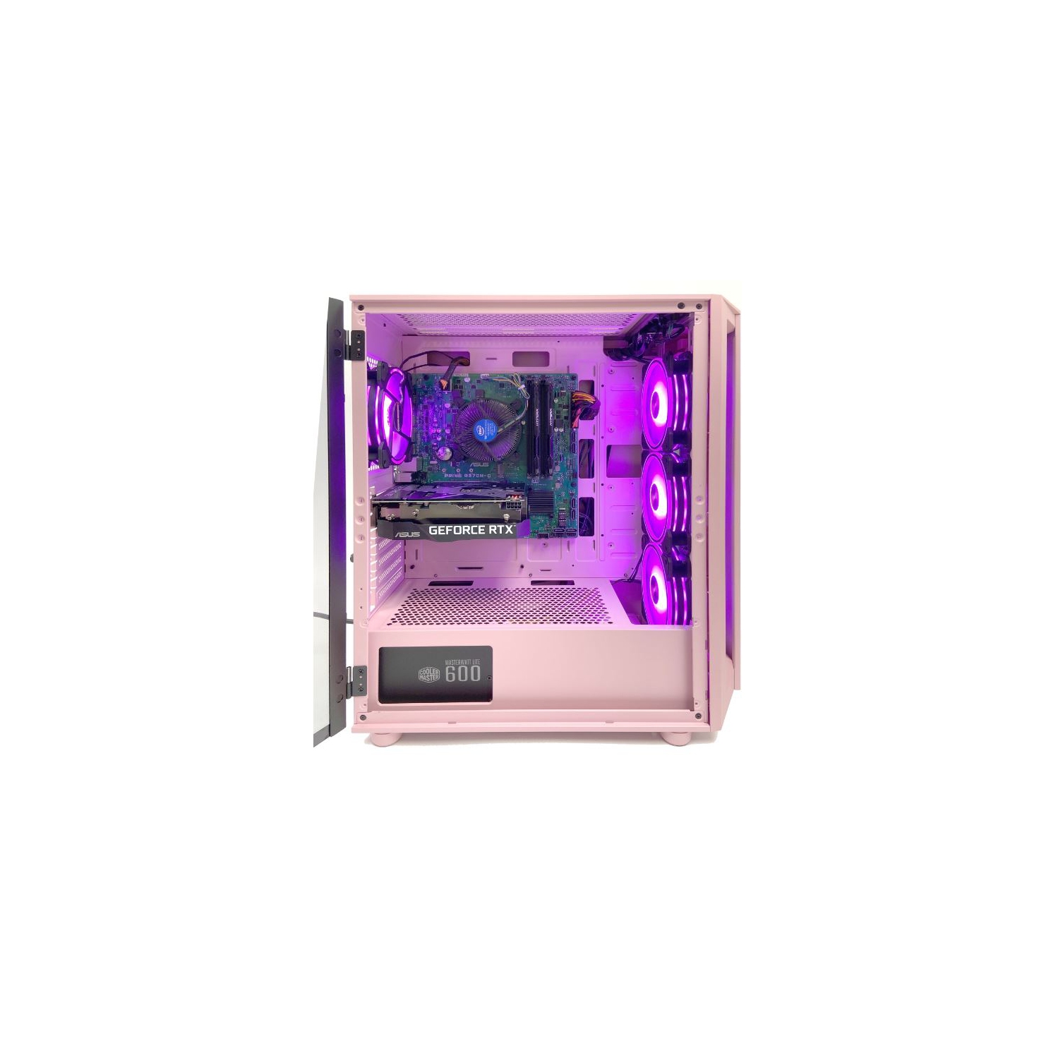 SK Gaming RGB Desktop Tower PC- intel i7 8700 Liquid Cooled /16GB RAM / 1TB SSD /Nvidia RTX5060/ Windows 11 Pro-Pink