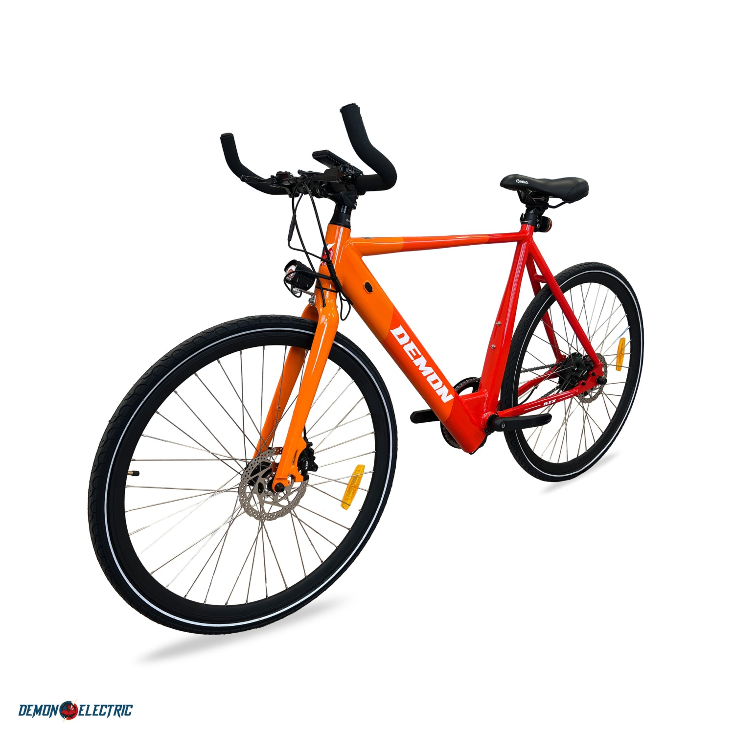 Vélo de ville électrique de 27,5 po 6ix 250 W de Demon Electric, autonomie de batterie de 50 60 km, freins hydrauliques BOLIDS, klaxon,