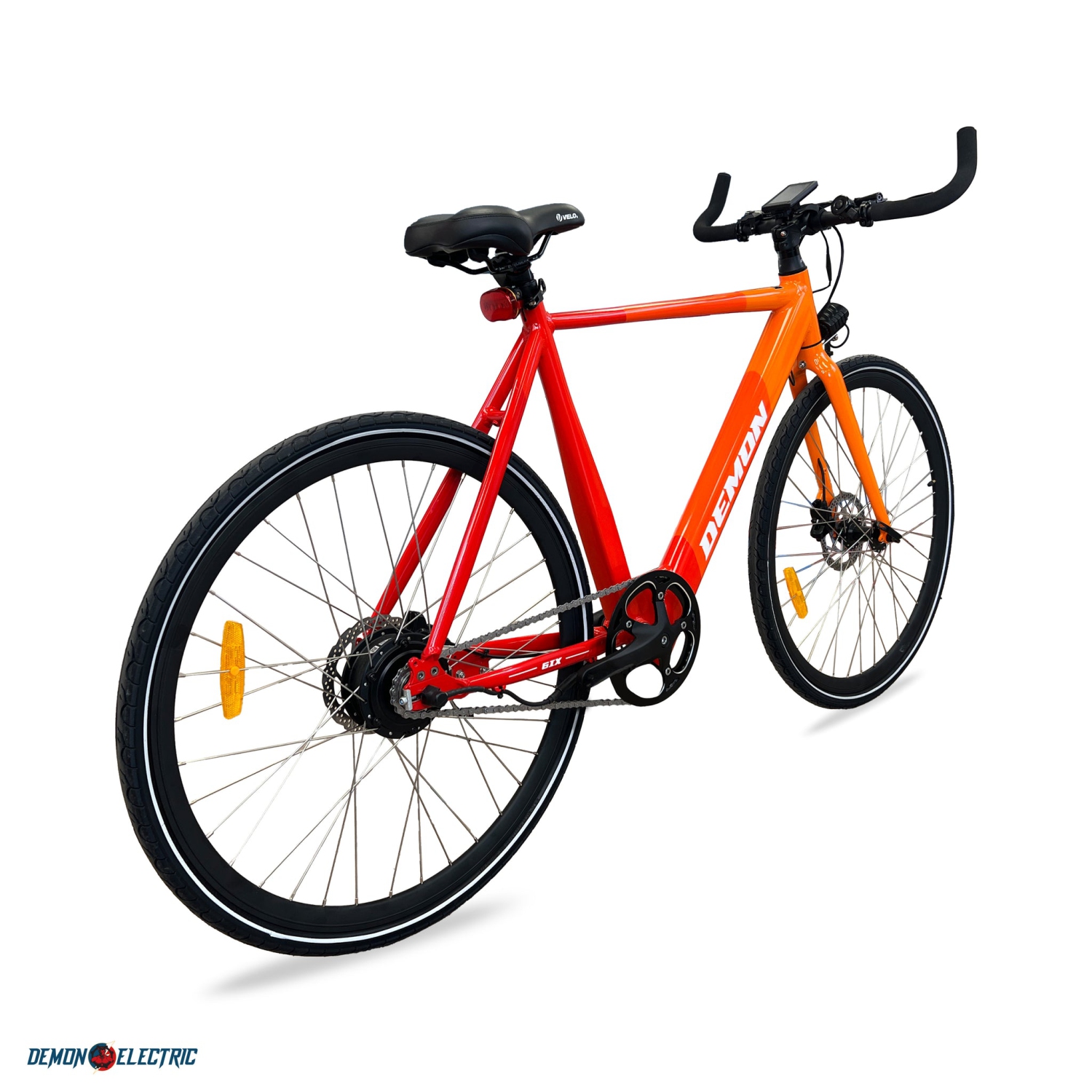 Vélo de ville électrique de 27,5 po 6ix 250 W de Demon Electric, autonomie de batterie de 50 60 km, freins hydrauliques BOLIDS, klaxon,