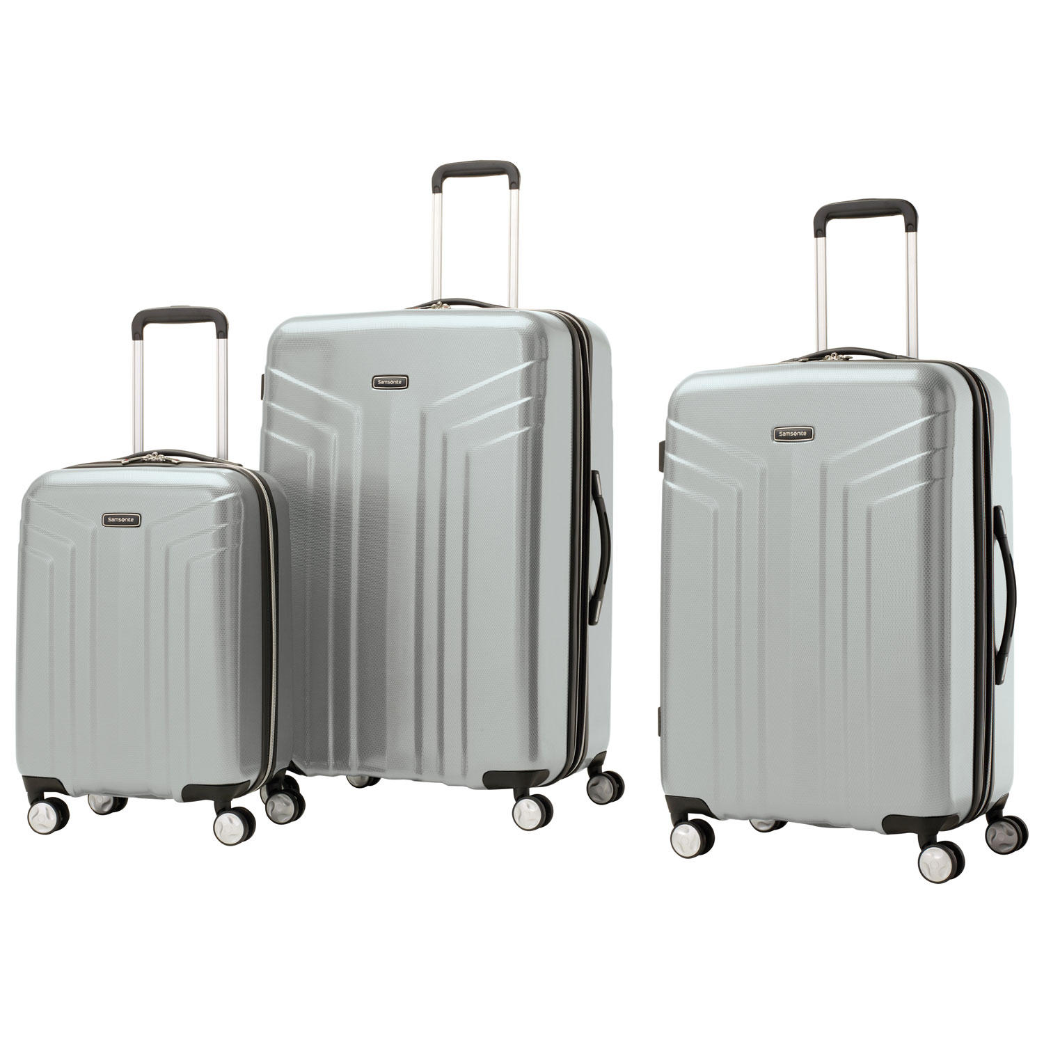 Samsonite Symphony 3-Piece Hard Side Luggage Set - Silver - Only at Best Buy