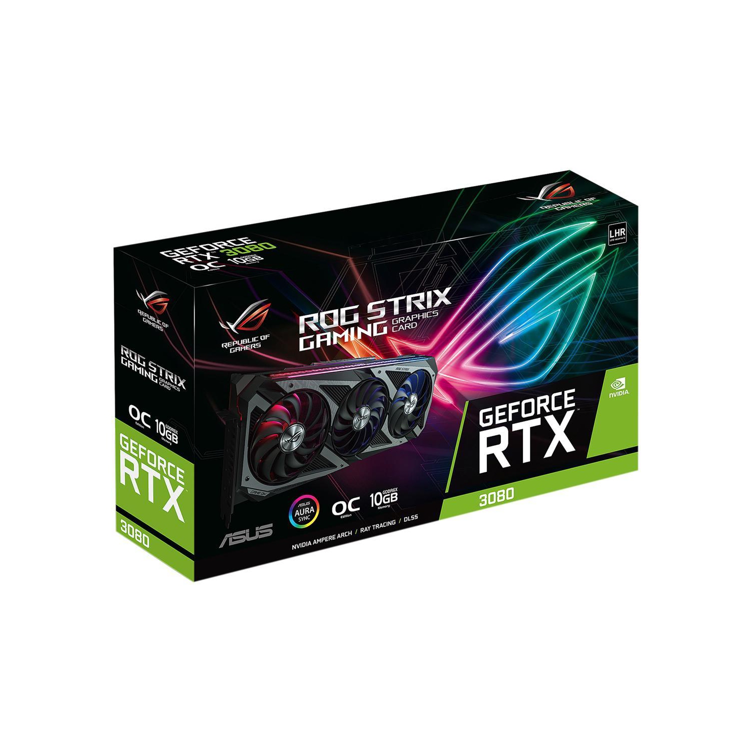 ASUS ROG Strix GeForce RTX 3080 V2 OC Edition 10GB GDDR6X PCI Express 4.0 x16 Video Card ROG-STRIX-RTX3080-O10G-V2-GAMING (LHR) - Brand NEW