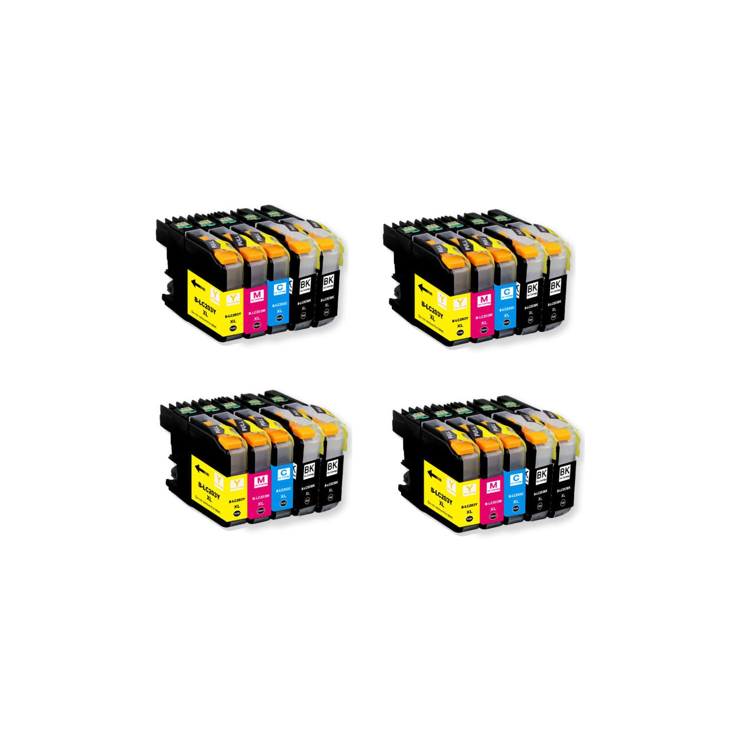 axGear Compatible Brother LC203XL Cartouche d'encre Combo Haut Rendement 8BK/4C/4M/4Y 20Pack MFC-J4320DW MFC-J4420DW