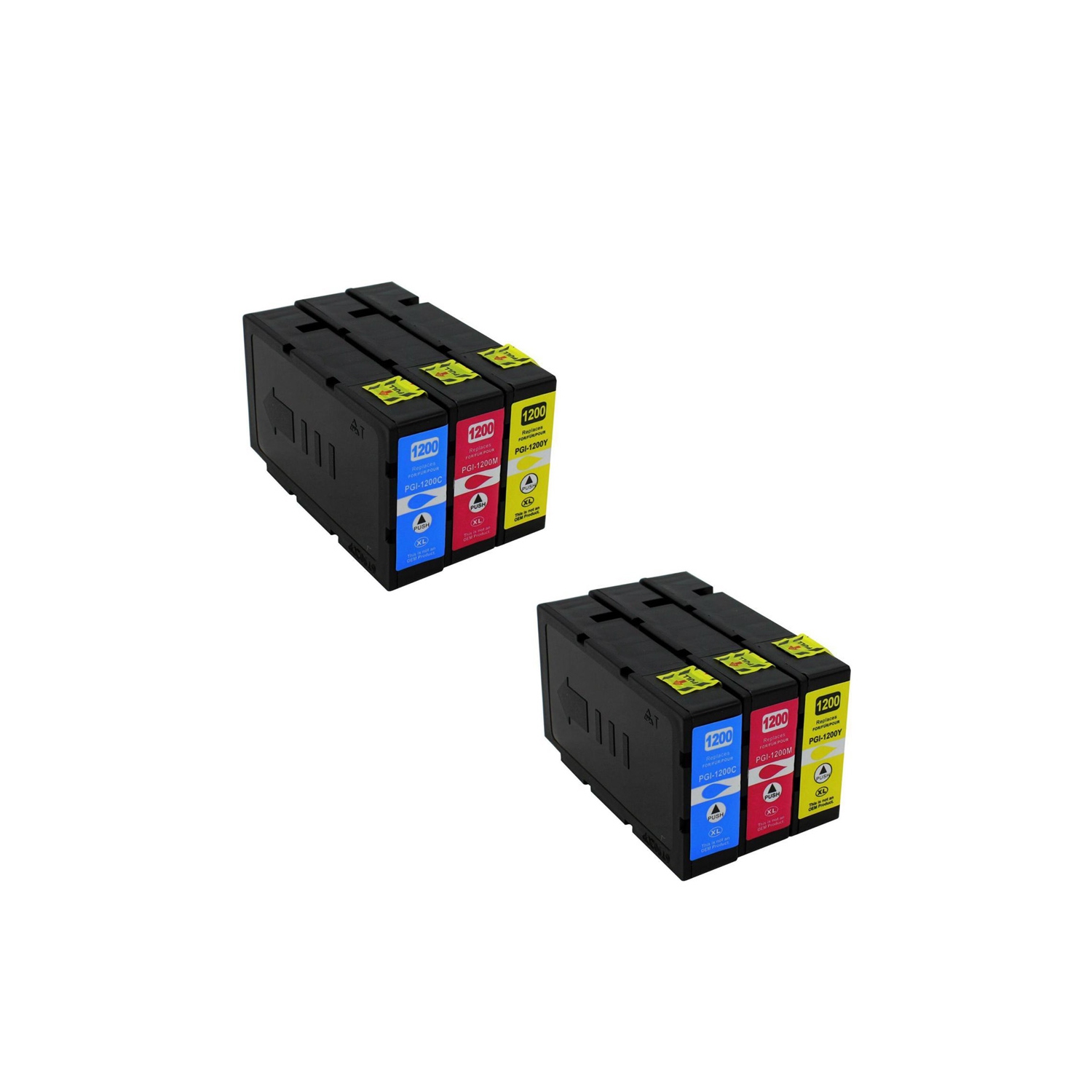 axGear Canon PGI-1200XL Compatible Ink Cartridge High Yield 2Cyan 2Magenta 2Yellow MAXIFY MB2020, MB2120