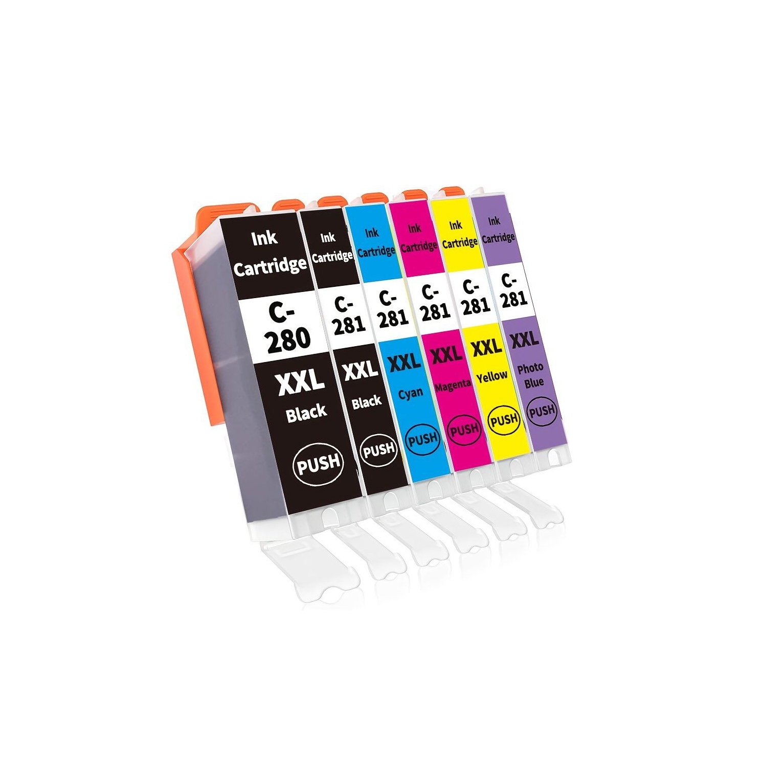 axGear Canon 280XXL CLI-281XXL Compatible Ink Cartridge High Yield PGBK/BK/C/M/Y/Photo Blue Combo Canon Pixma TR8620, TR8520, TR7620