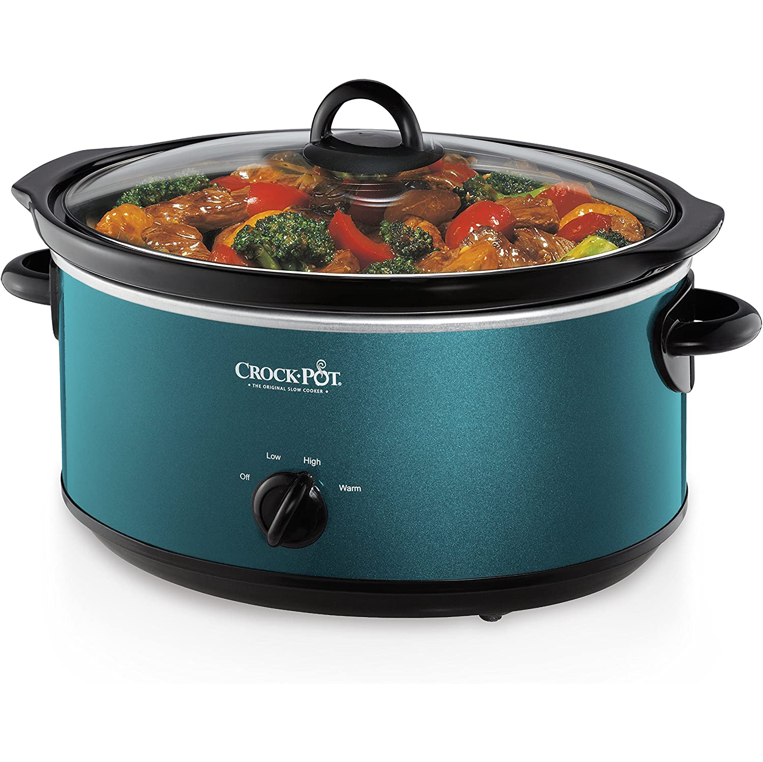 Crock-Pot 7 QT Large Capacity Design to shine Versatile Food Slow Cooker, Home Cooking Kitchen Appliance, Turquoise