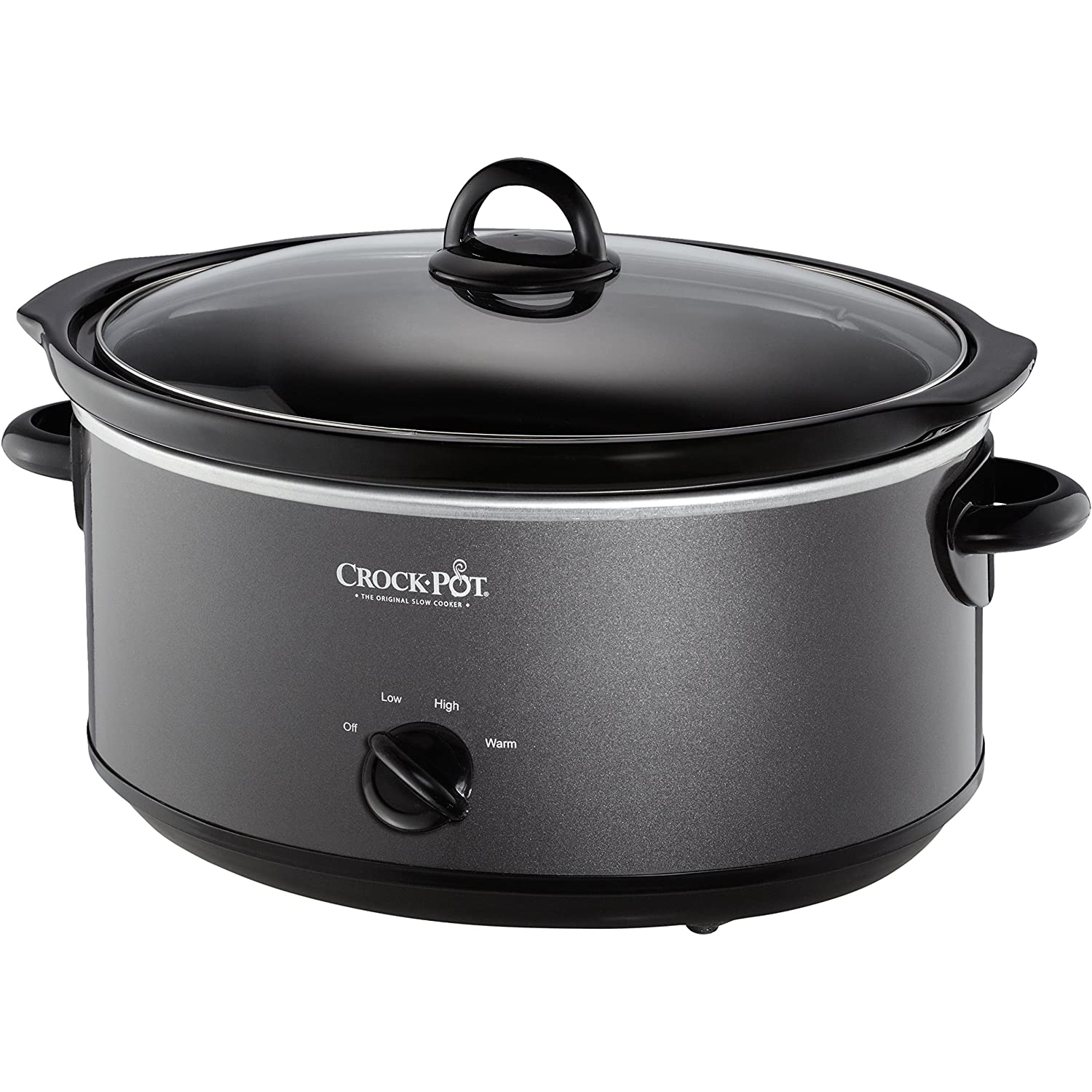 Crock-Pot 7 QT Large Capacity Design to shine Versatile Food Slow Cooker, Home Cooking Kitchen Appliance, Charcoal