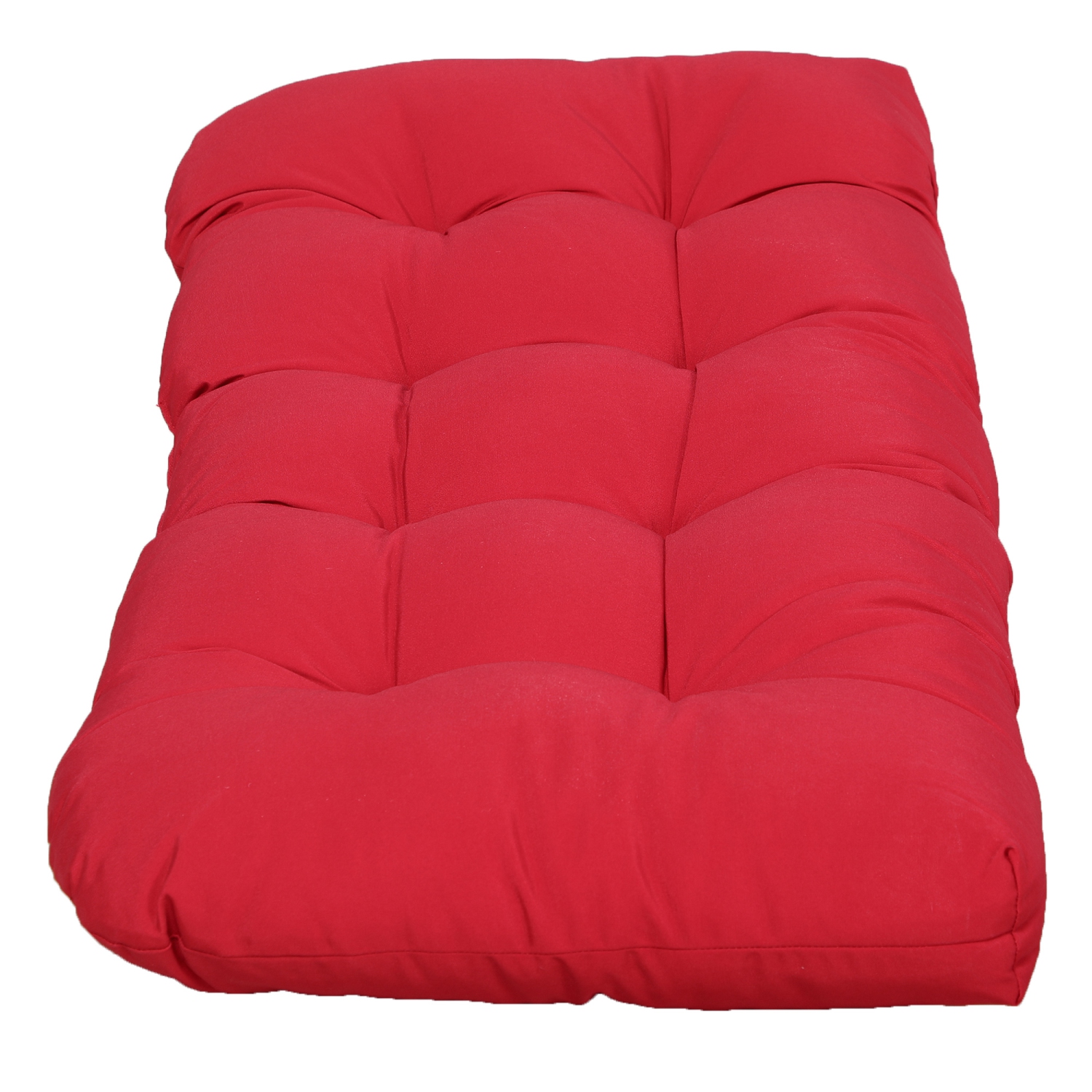 Outsunny Set of 2 Patio Bench Replacement Cushions, 2 Seater Outdoor Loveseat Cushion Seat Pad, 43" x 19" x 3", Wine Red