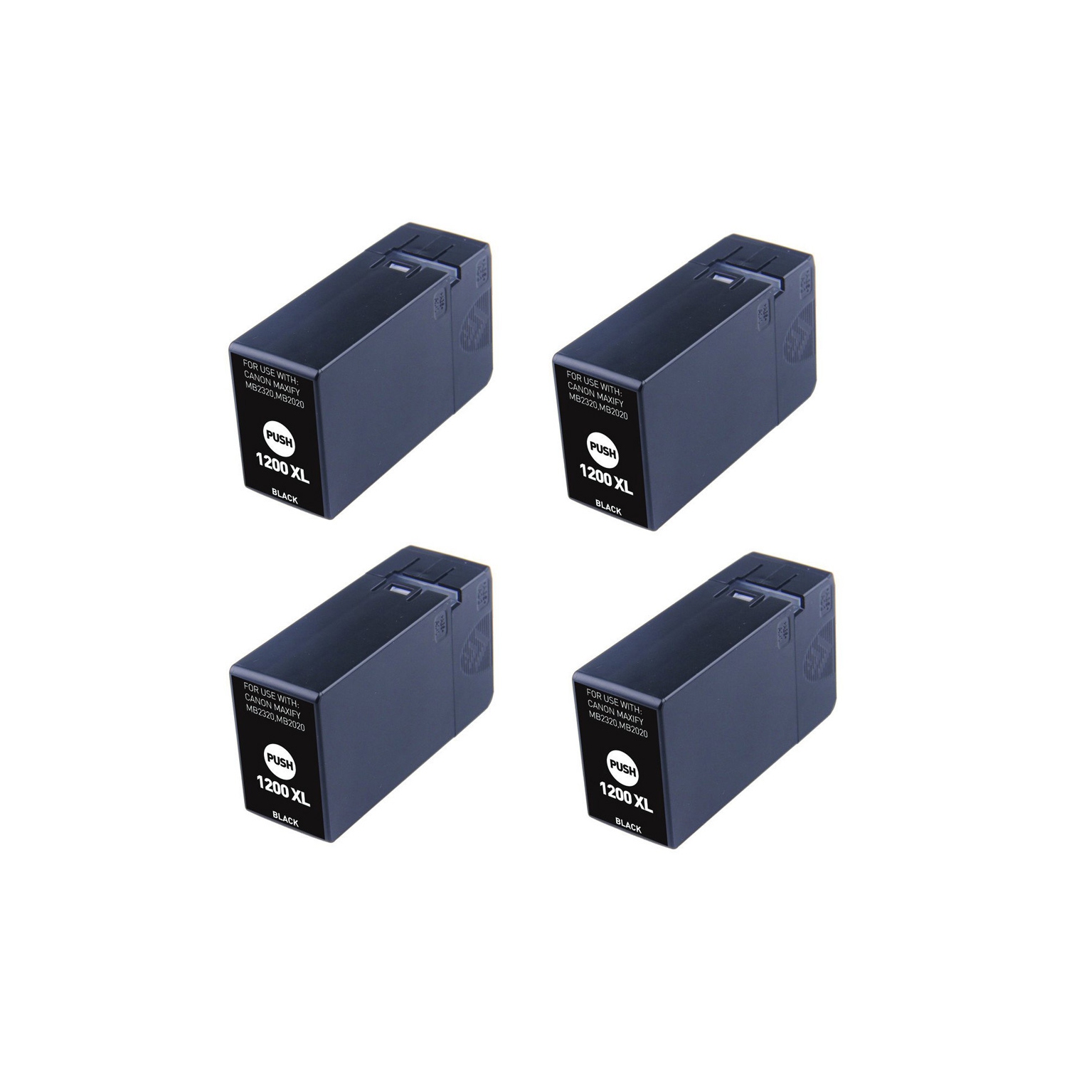 axGear Canon PGI-1200XL Cartouche d'encre compatible à haut rendement Noir 4Pack MAXIFY MB2020, MB2120