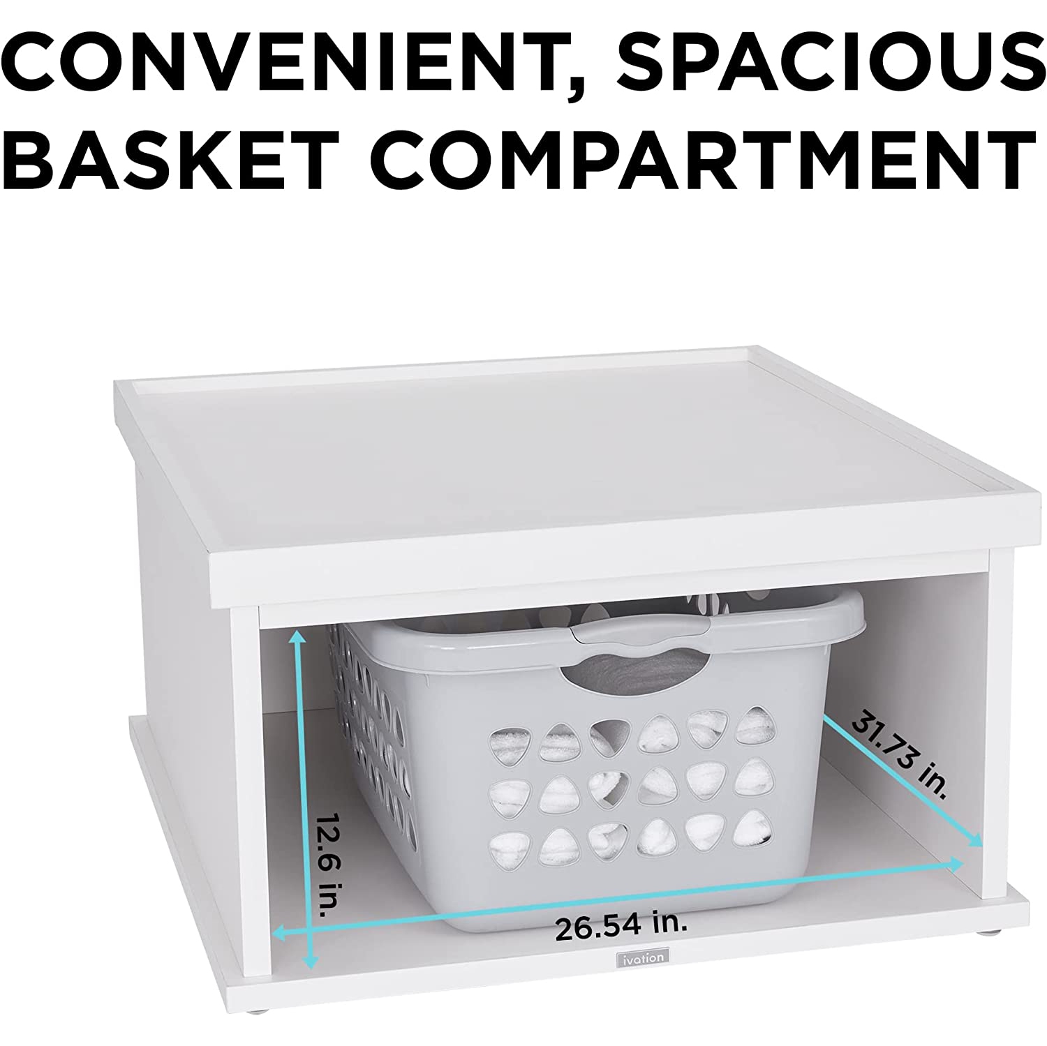 Ivation - Caisson de buanderie en bois pour laveuse et sécheuse, conçu pour convenir à toutes les machines