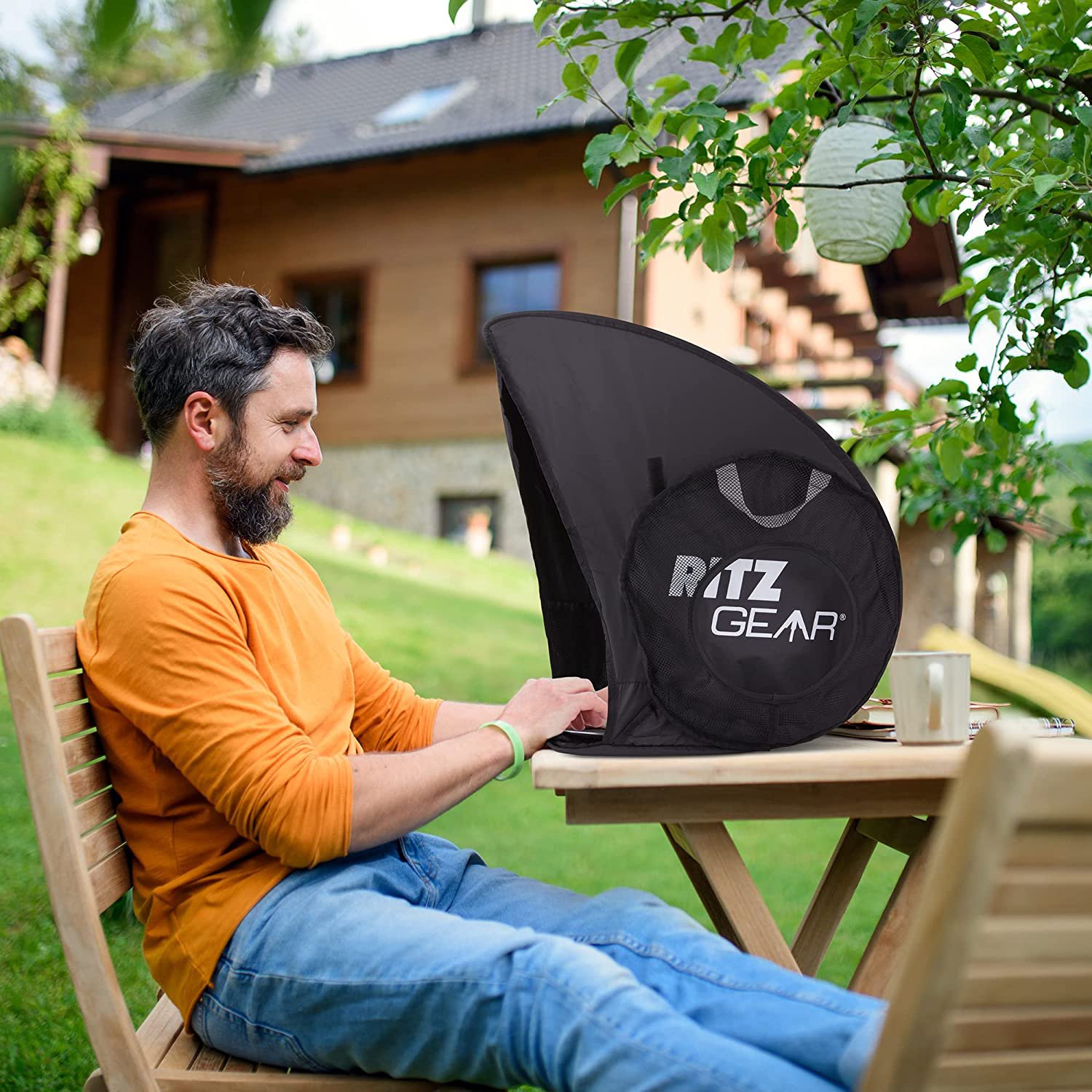 RitzGear Laptop Sun Shade for 17” Computer, Tablet & Smartphone, Portable Anti-Glare Screen