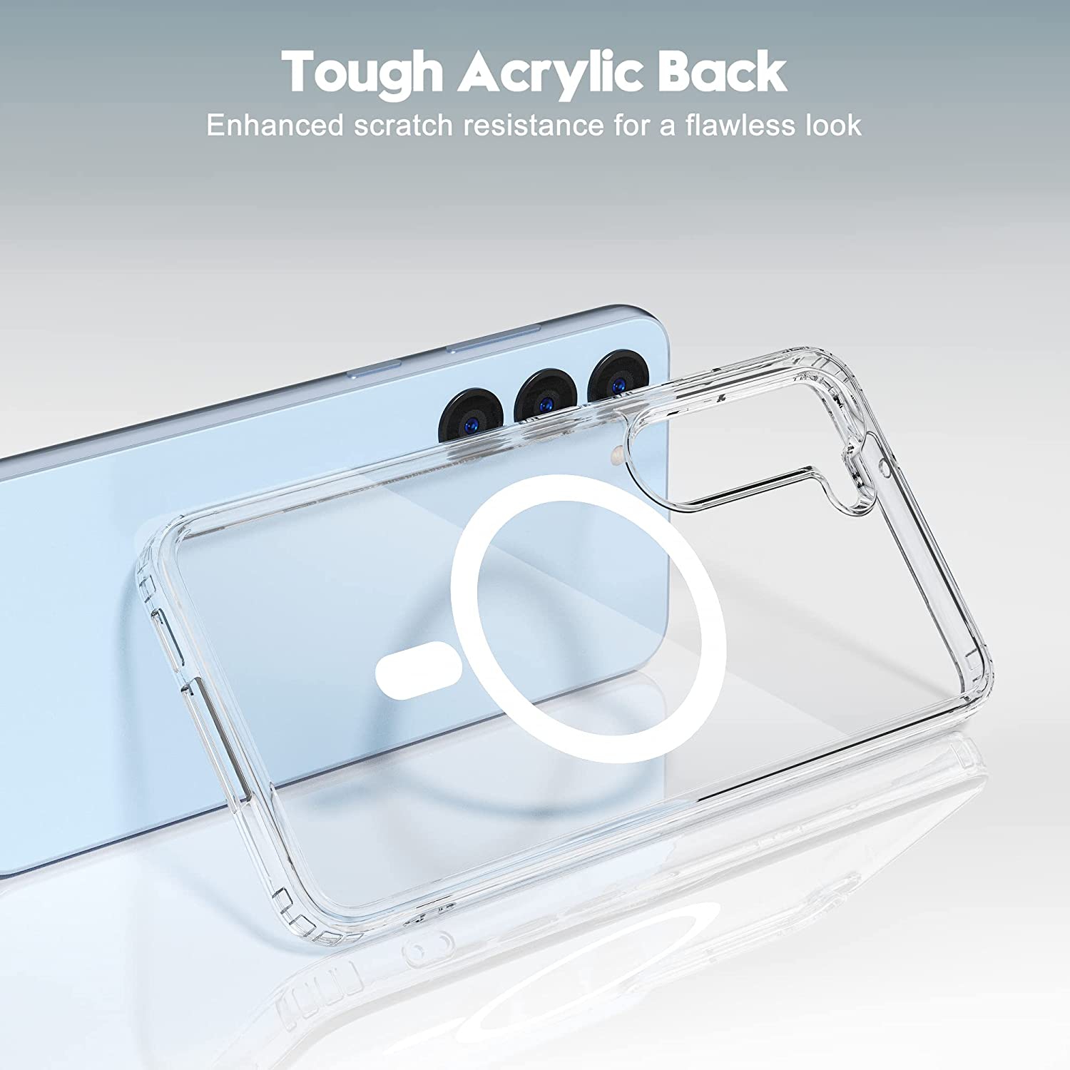 XCRS Clear Magnetic Cover, Transparent Slim Shockproof Protective Magsafe  Case for Samsung Galaxy S23 (6.1 inches) 2023