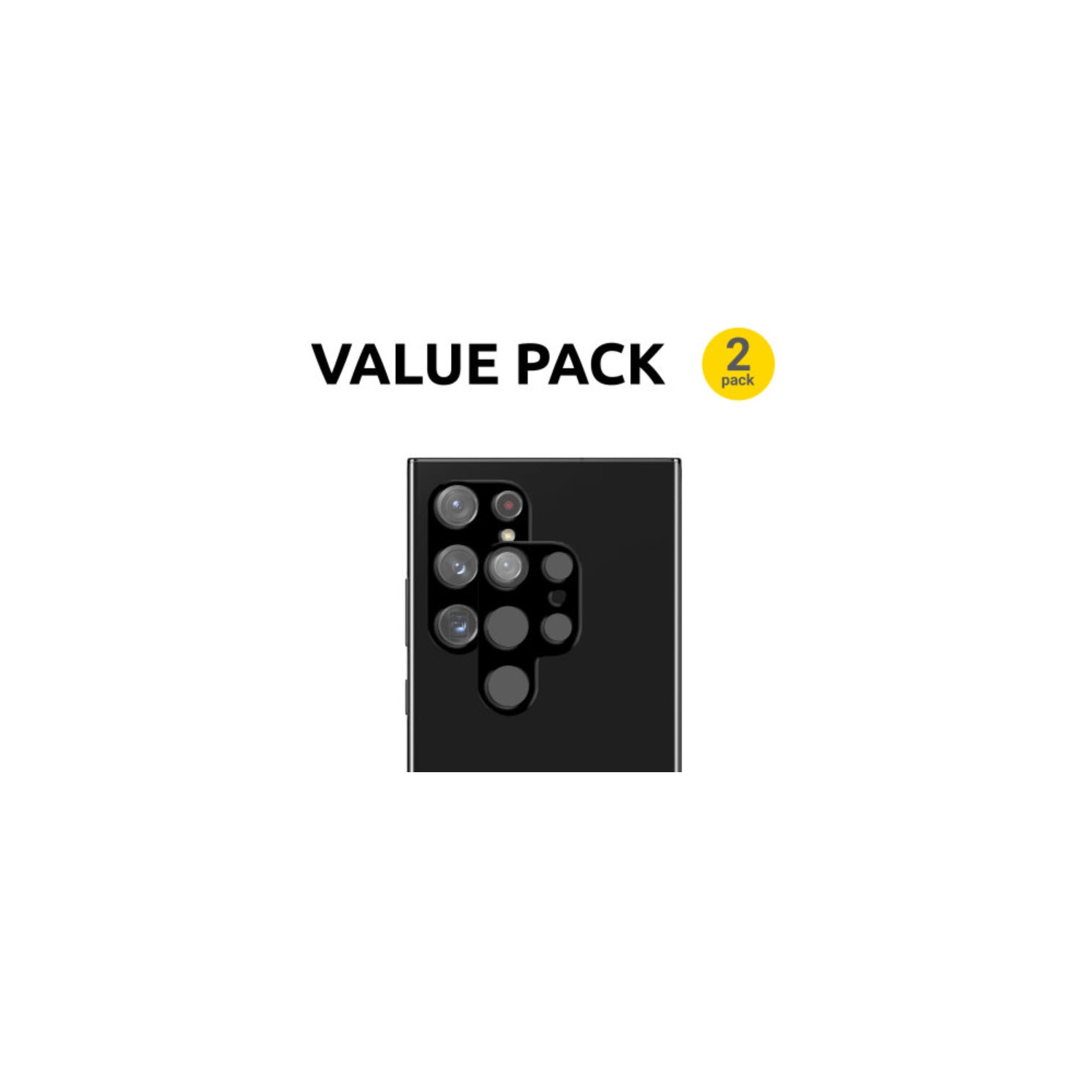 MOBYLI Tempered Glass Screen Protector & Camera Protectors for Samsung Galaxy S23 Ultra