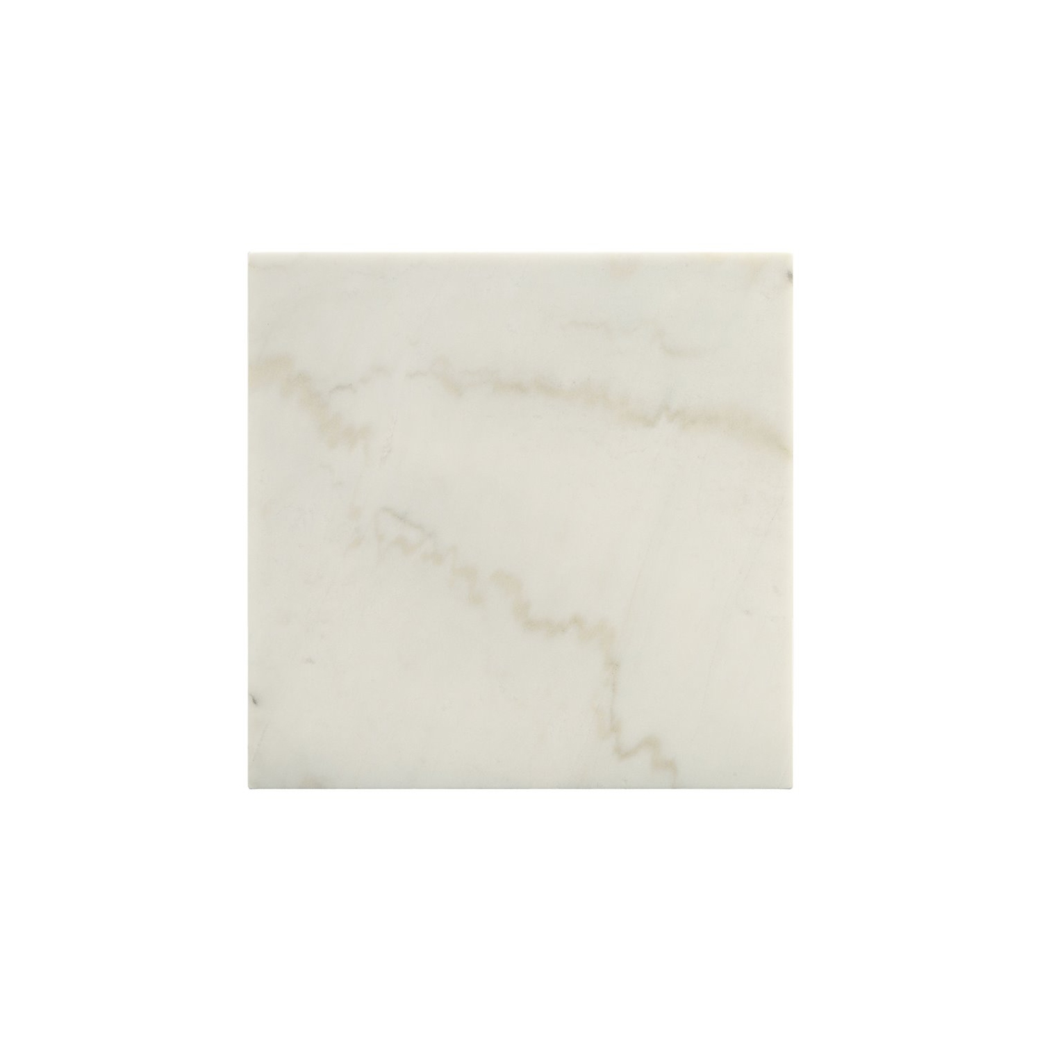 ACME Telestis 22" Square Marble Top End Table in White and Black