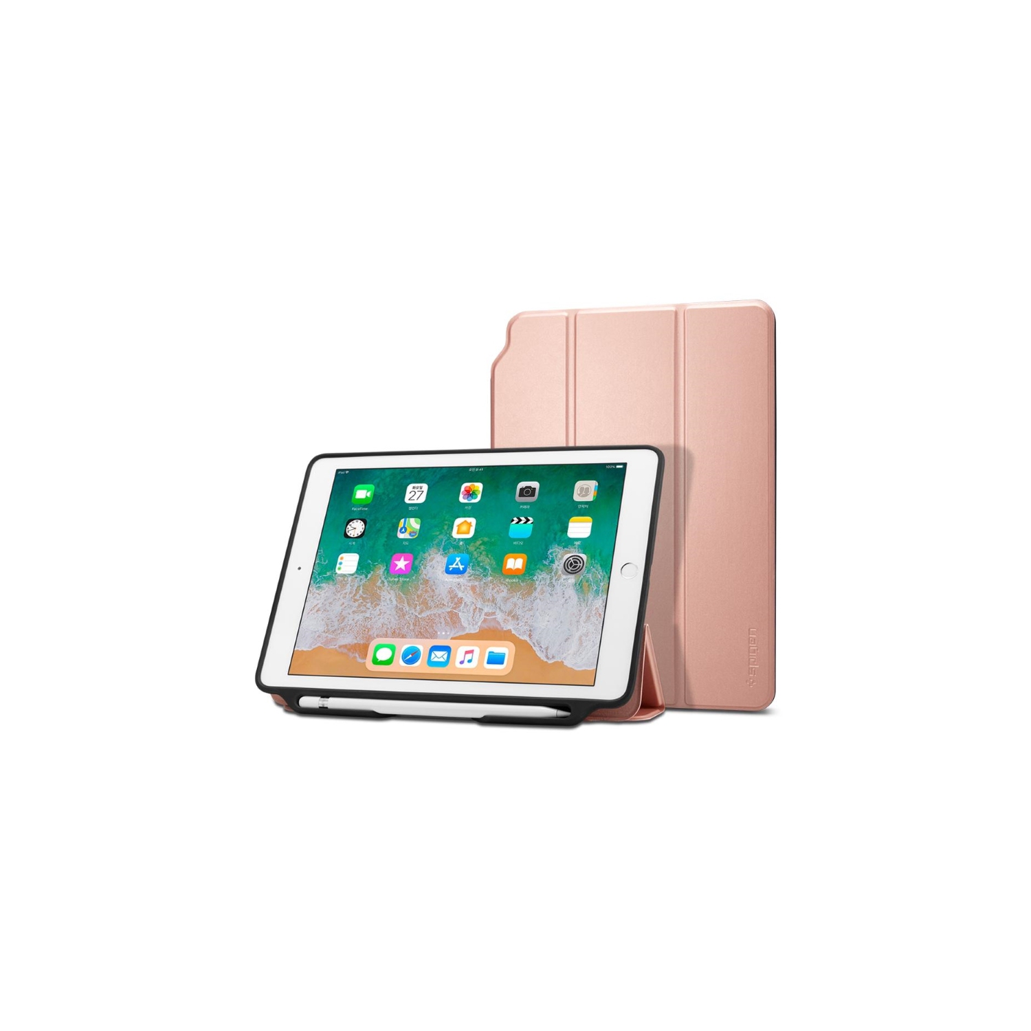 Spigen Smart Fold 2 for iPad 9.7in - Rose Gold