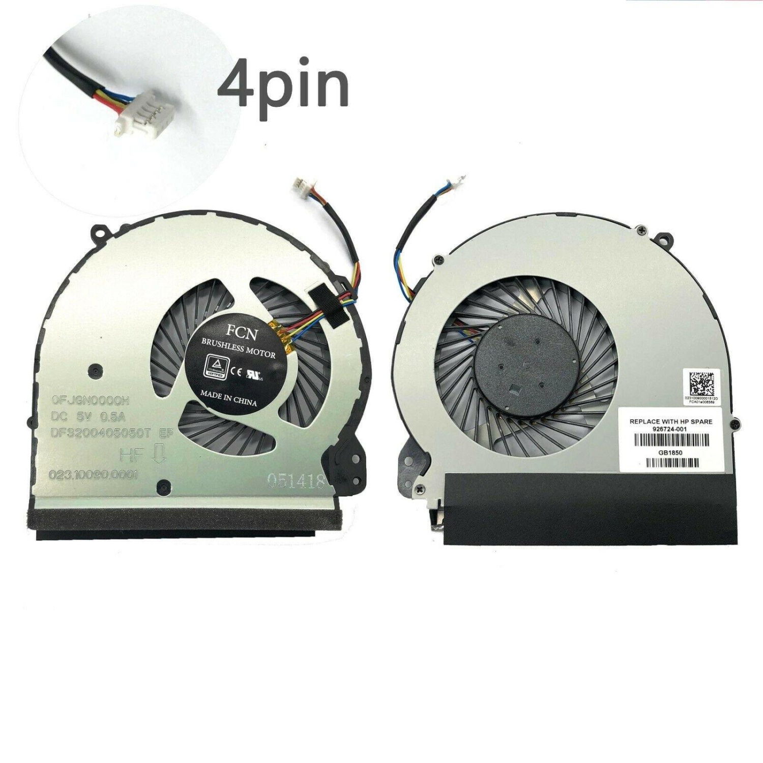 High-Performance HP Envy 17-BW CPU Cooling Fan - Model 926724-001