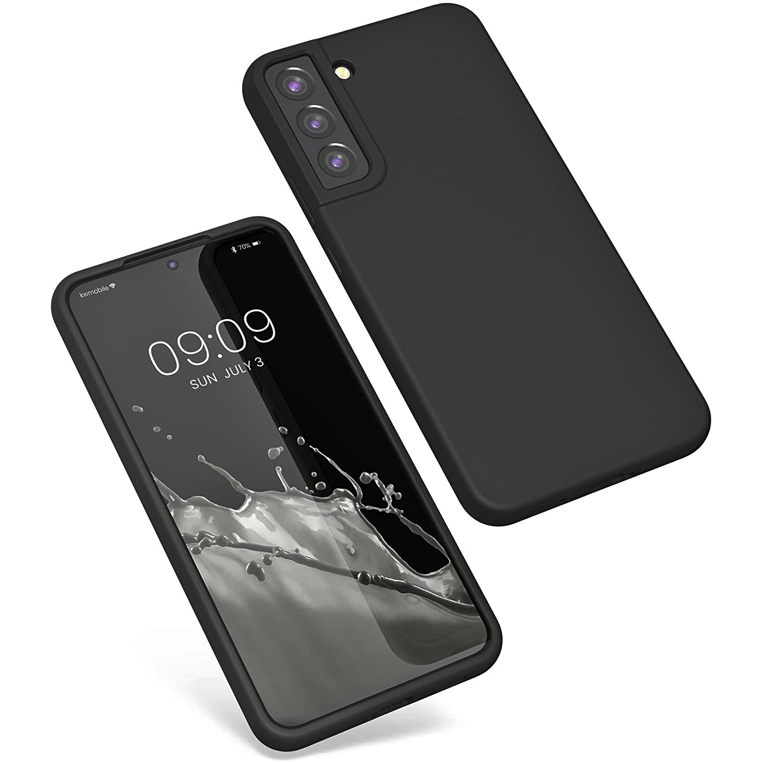 【CSmart】 Étui Coque arrière souple en gelée de silicone TPU mince pour Samsung Galaxy S23, noir