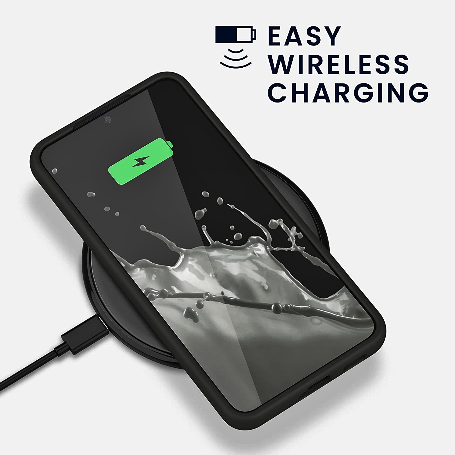 【CSmart】 Étui Coque arrière souple en gelée de silicone TPU mince pour Samsung Galaxy S23, noir