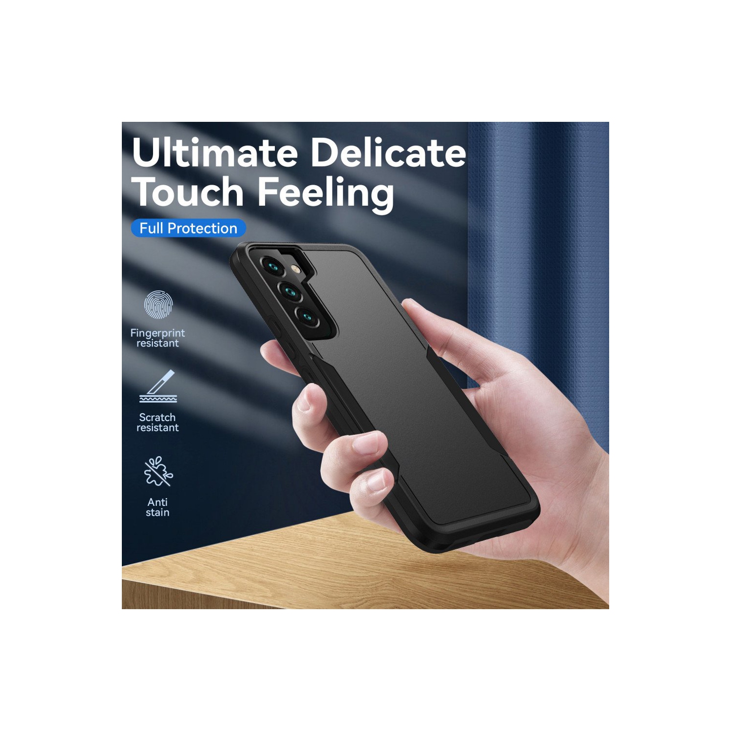 【CSmart】 Étui Coque rigide pour pare-chocs en caoutchouc résistant à deux couches pour Samsung Galaxy S23 Plus, Rose Clair