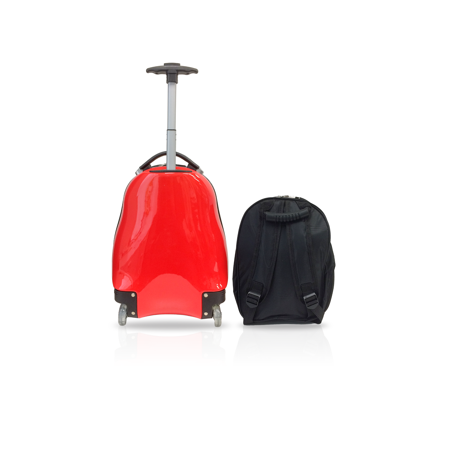 Valise pour enfants Tucci avec sac à dos - bagage de cabine rigide à roulettes - Ensemble de 2 valises pour enfants