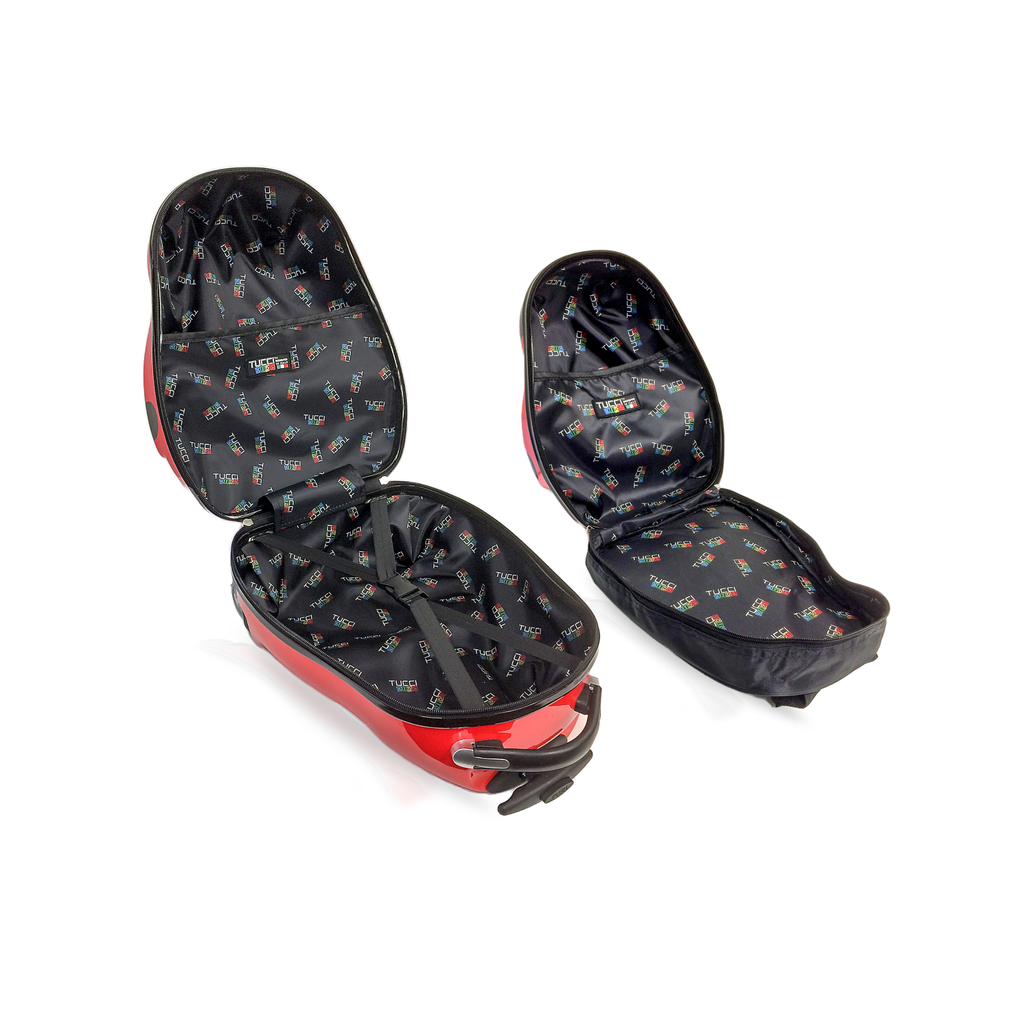 Valise pour enfants Tucci avec sac à dos - bagage de cabine rigide à roulettes - Ensemble de 2 valises pour enfants