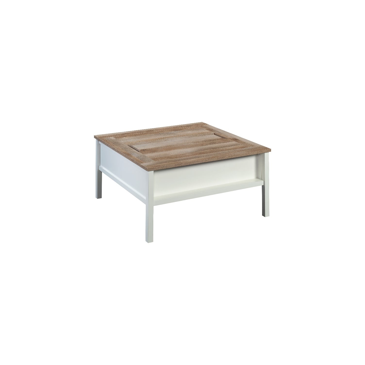 Sauder Cottage Road Engineered Wood Gaming Coffee Table in Soft White
