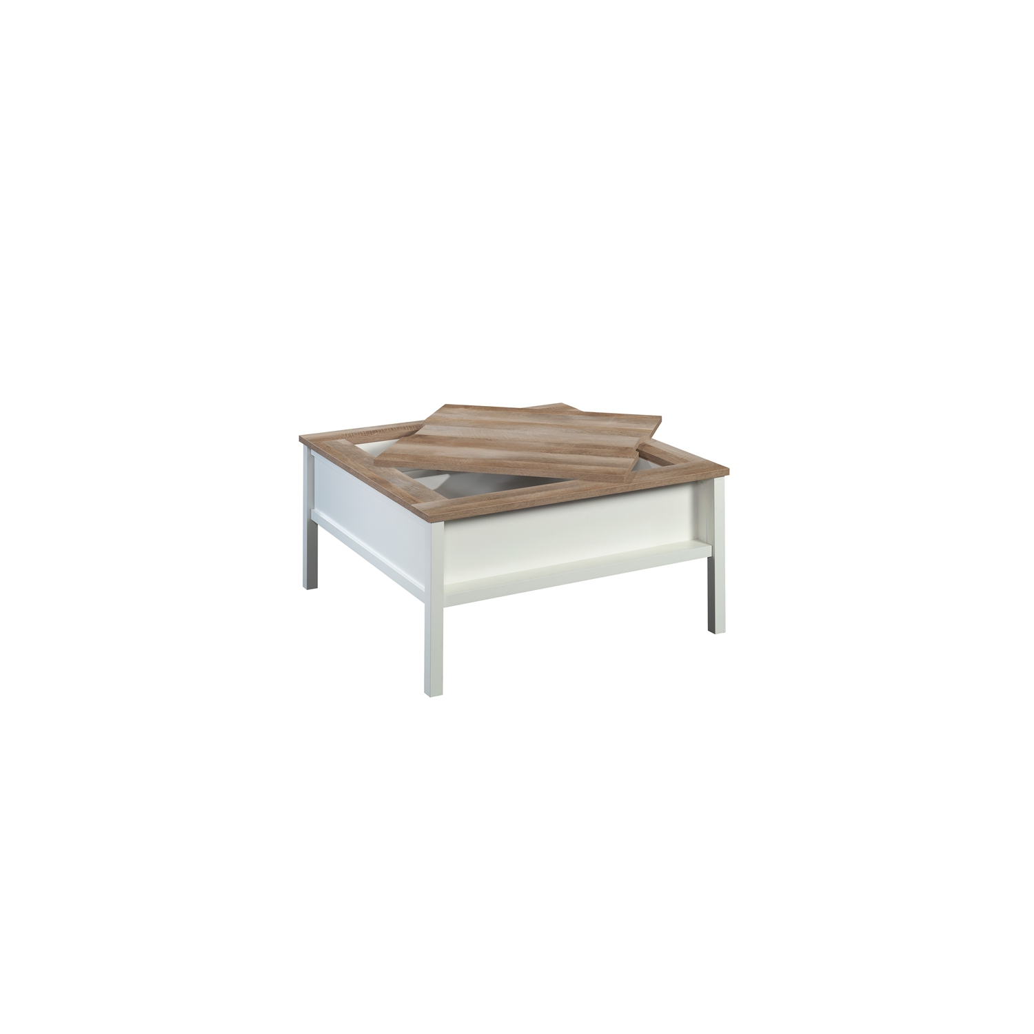 Sauder Cottage Road Engineered Wood Gaming Coffee Table in Soft White
