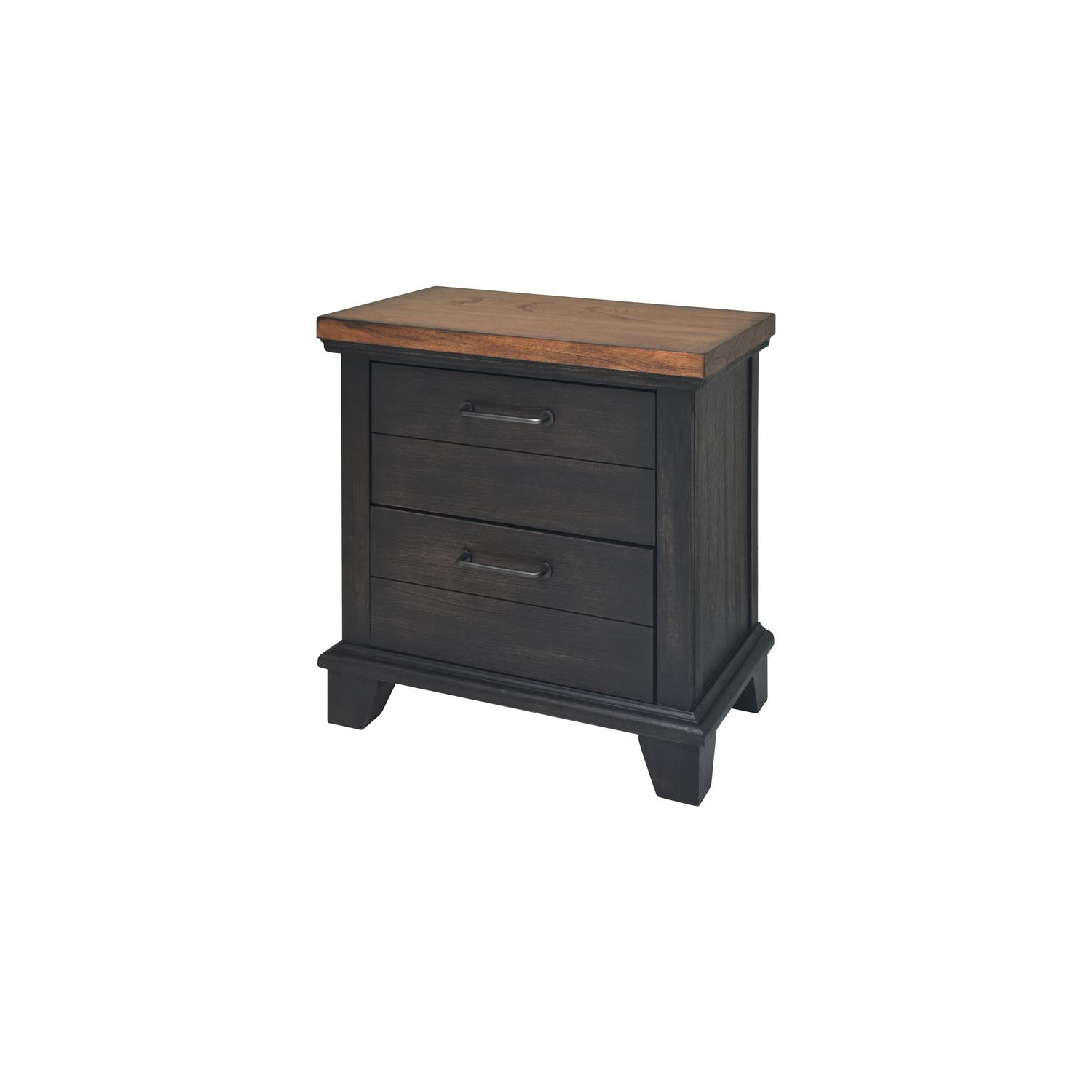 Bear Creek Chocolate and Honey Brown Wood Two-Drawer Nightstand