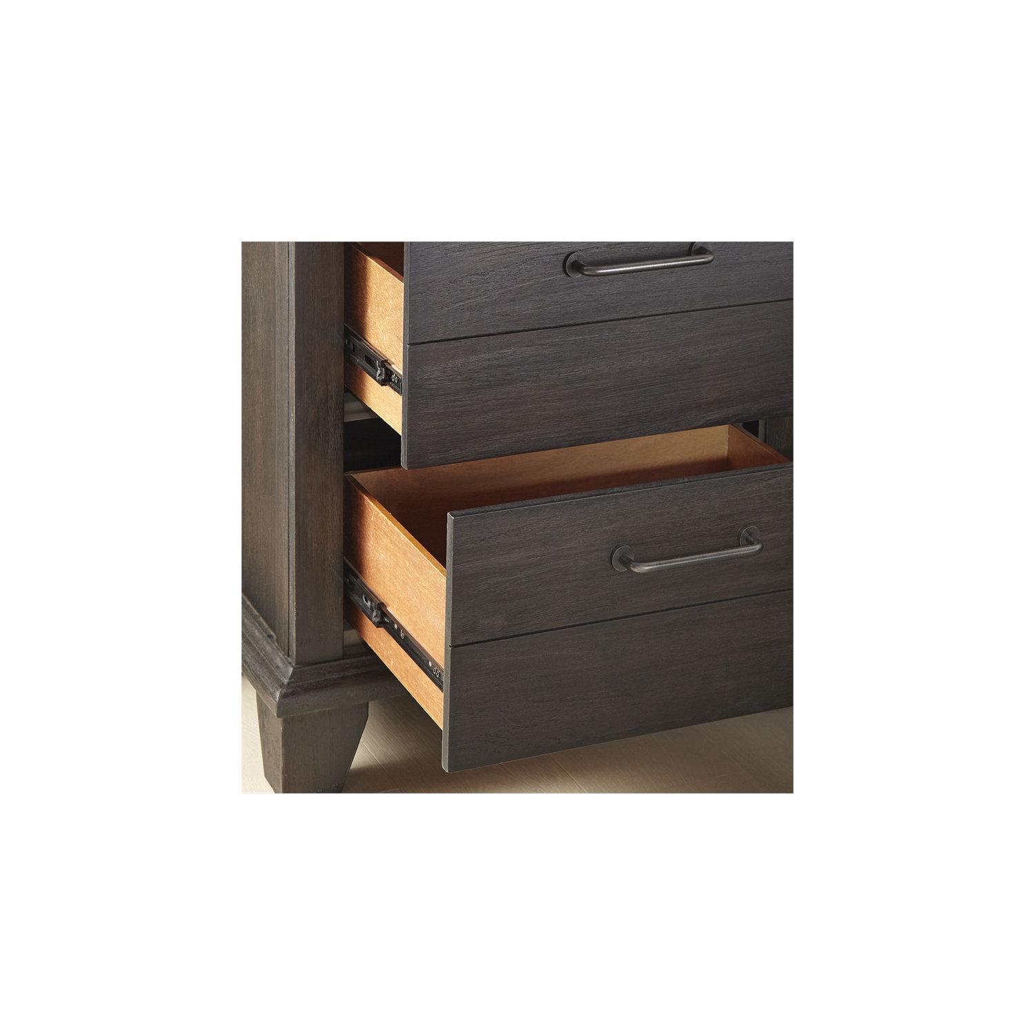 Bear Creek Chocolate and Honey Brown Wood Two-Drawer Nightstand
