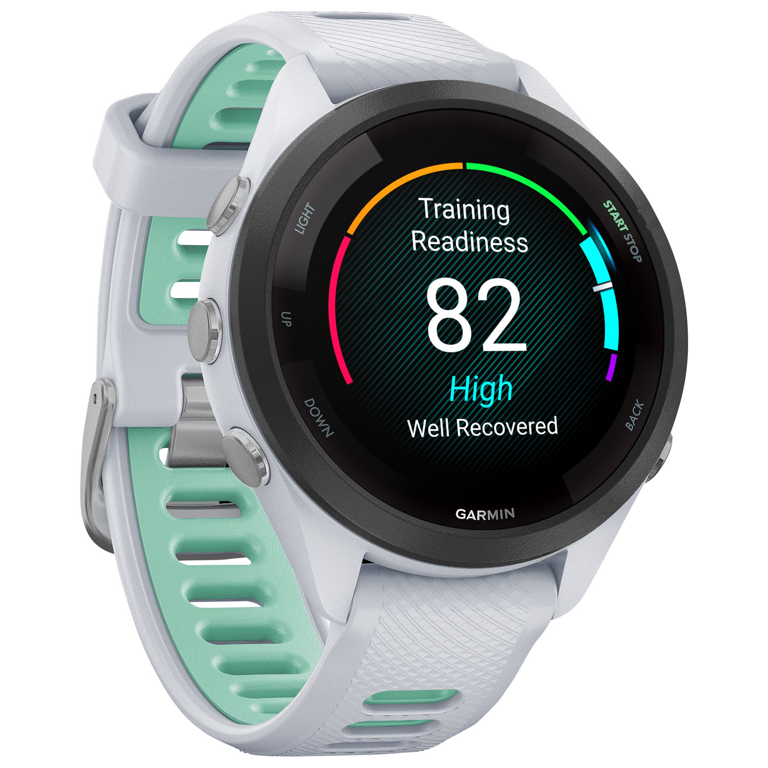 Garmin Forerunner 265S 42mm Bluetooth Running Smartwatch - Whitestone/Neo Tropic