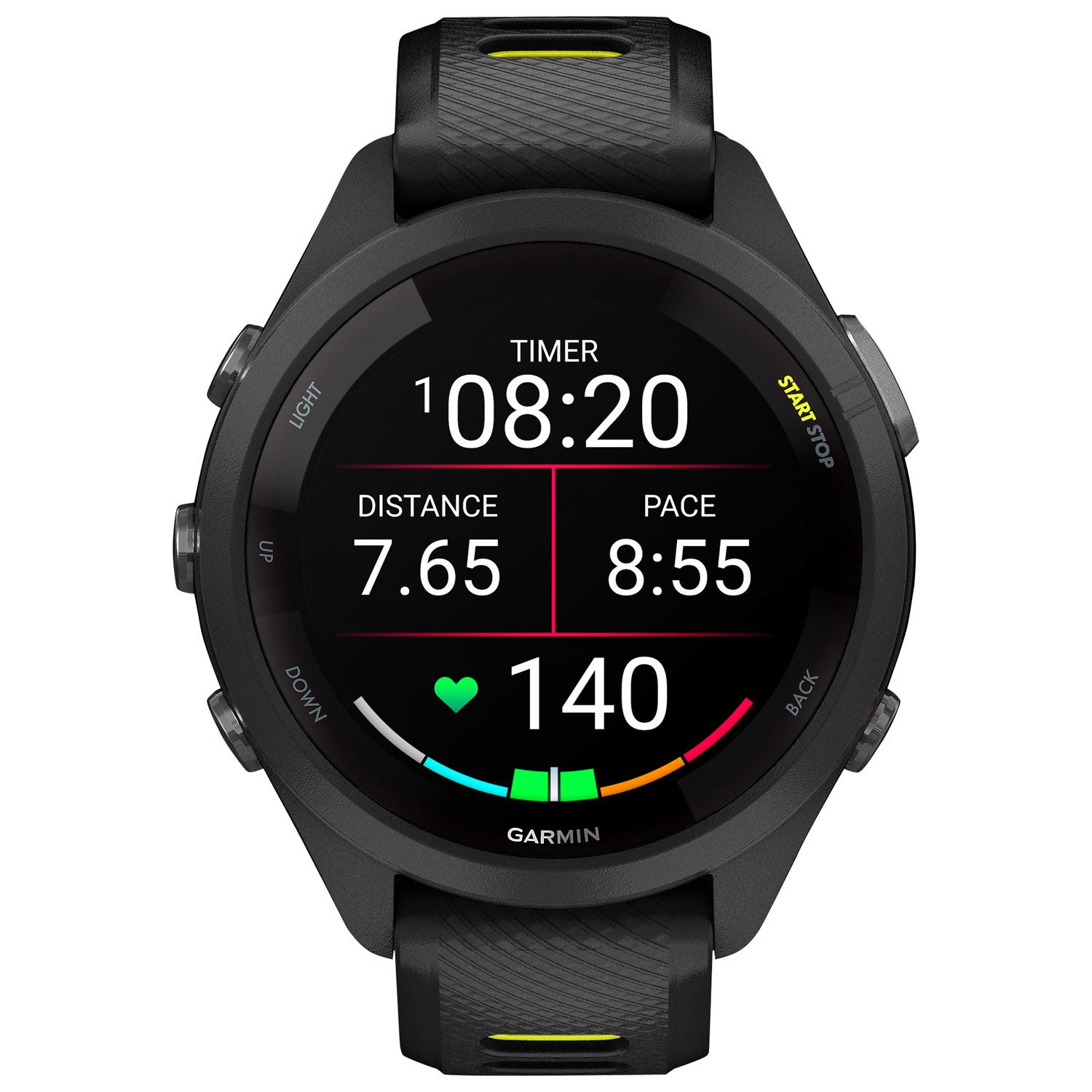 Garmin Forerunner 265S 42mm Bluetooth Running Smartwatch - Black/Amp Yellow