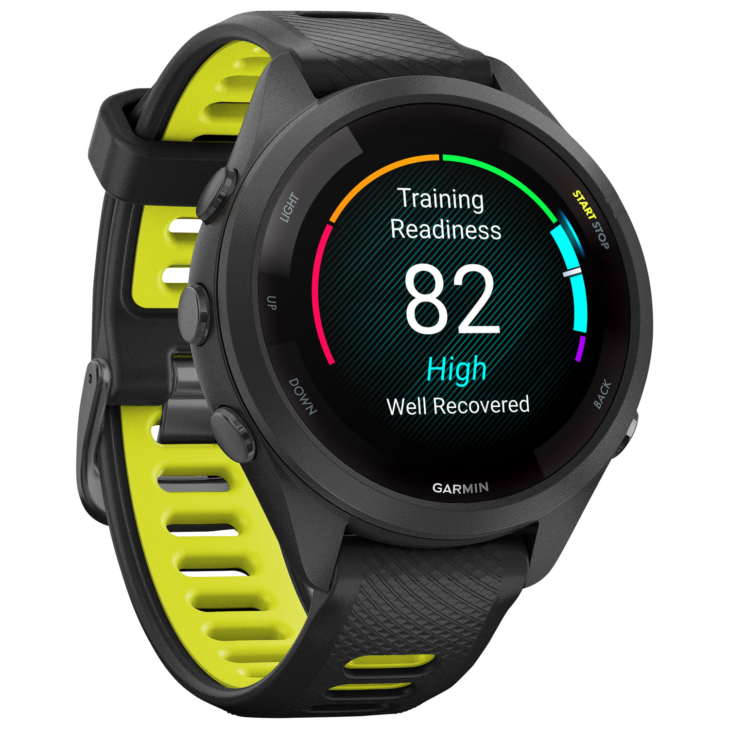 Garmin Forerunner 265S 42mm Bluetooth Running Smartwatch - Black/Amp Yellow