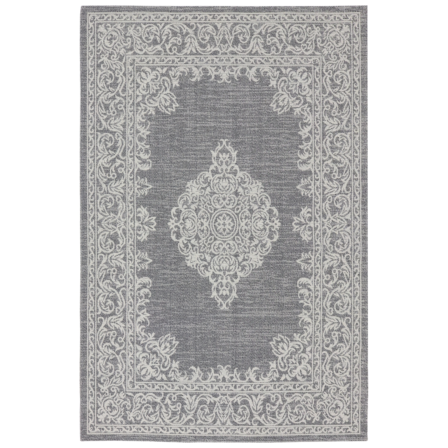 Sunnydaze Parisian Paradise Indoor Area Rug - Ash - 5 ft x 7 ft